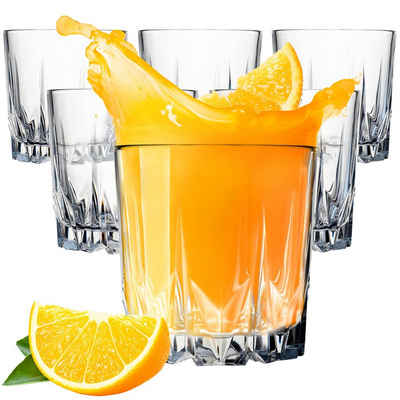 Konzept 11 Gläser-Set Geriffelte Gläser 300 ml für Saft, Wasser, Gin Tonic, kalte Getränke, 300 ml