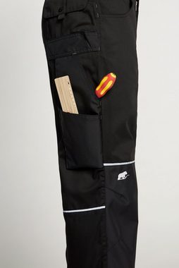 Northern Country Arbeitshose worker light (langlebig durch 3-fach Innenbeinnaht und viele Verriegelungspunkte) mit vielen Cordura®-Verstärkungen und Reflexelementen, mit 8 Taschen