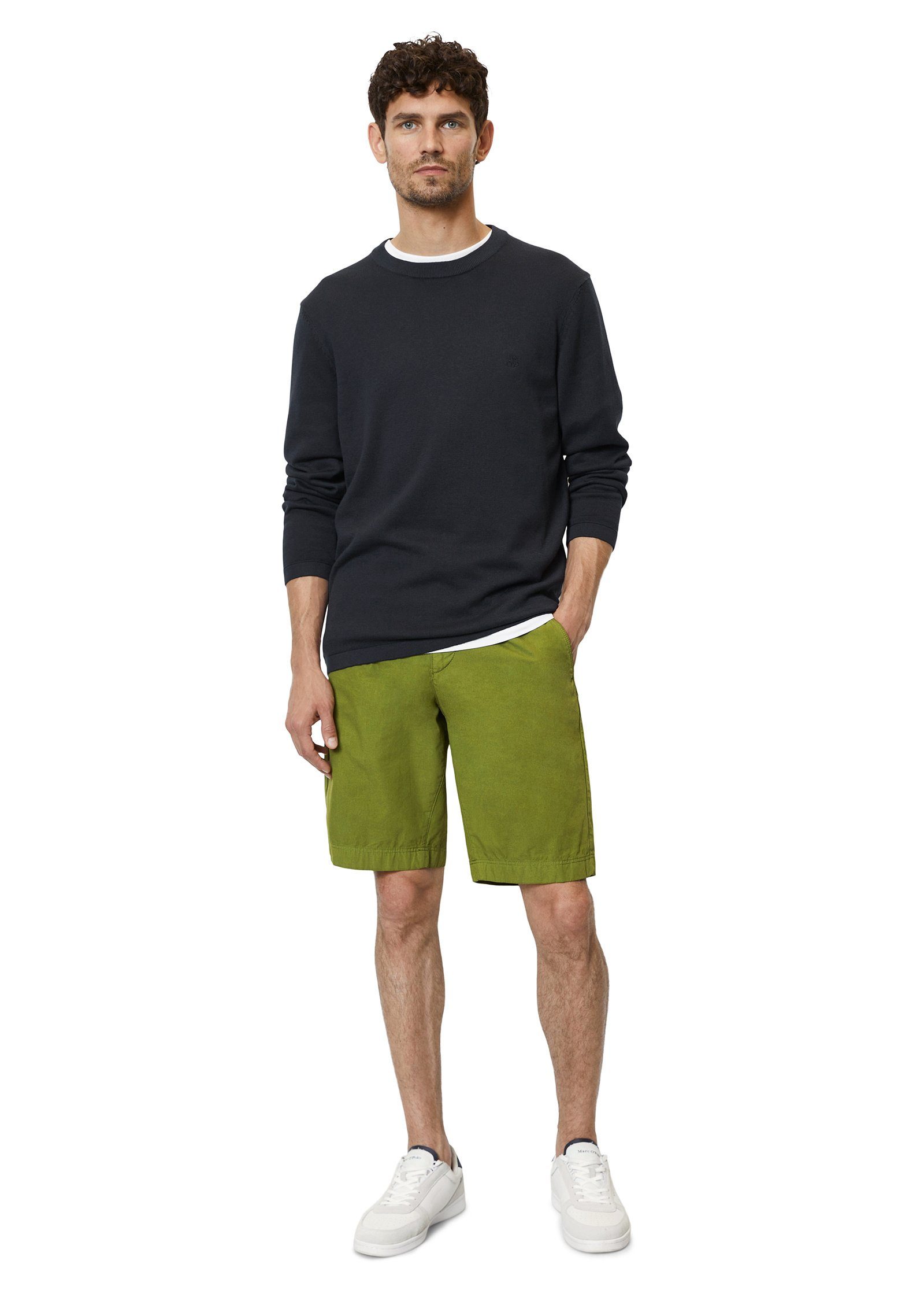 grün aus Shorts Organic Marc O'Polo Cotton-Popeline