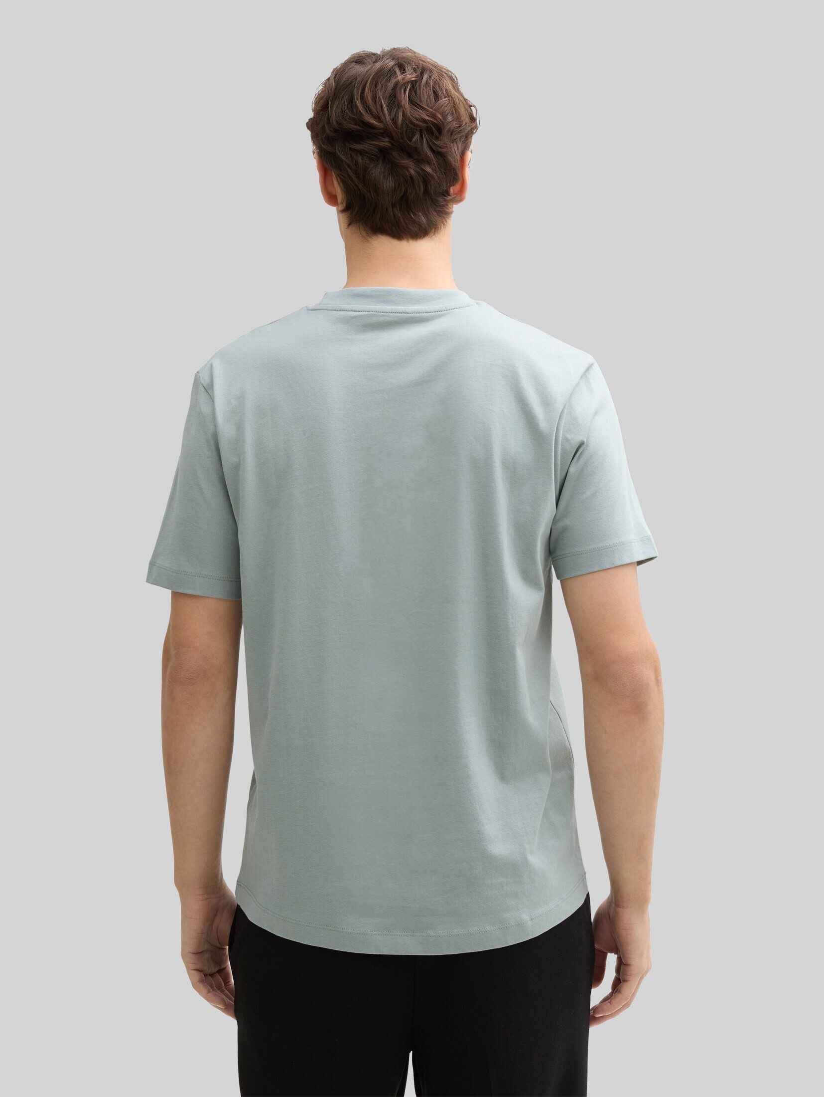 TOM TAILOR Denim T-Shirt T-Shirt (im Einserpack) Basic T-Shirt mit Logo-Print