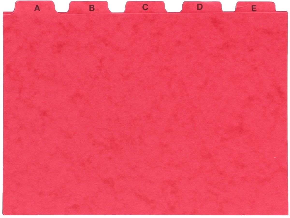 PAGNA Karteikasten Leitregister A5 A-Z Pressspan rot