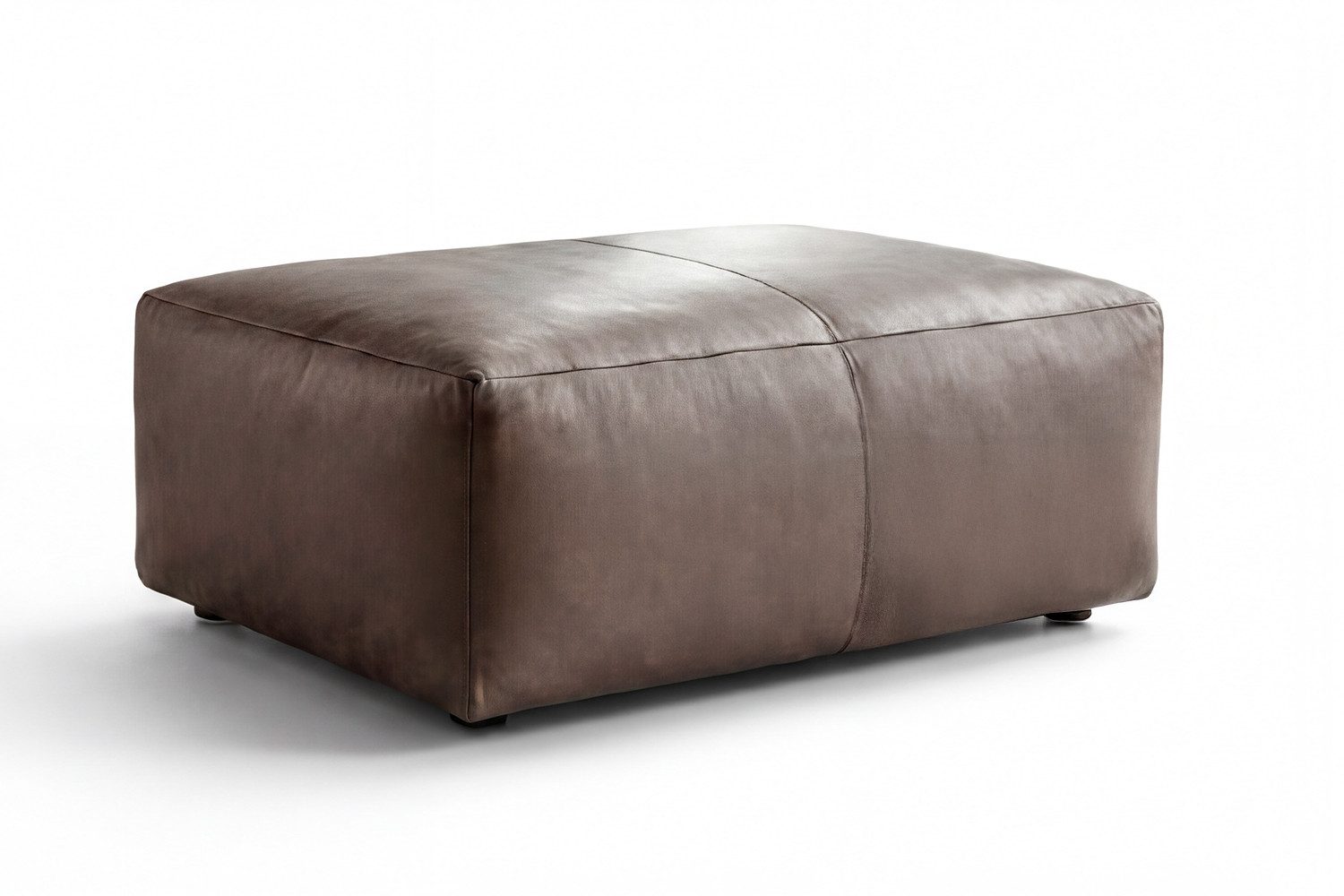 KAWOLA Hocker CELESTE Leder - Eleganz trifft modernen Komfort, Echtleder Hocker – Luxuriös, langlebig, stilvoll kombiniert