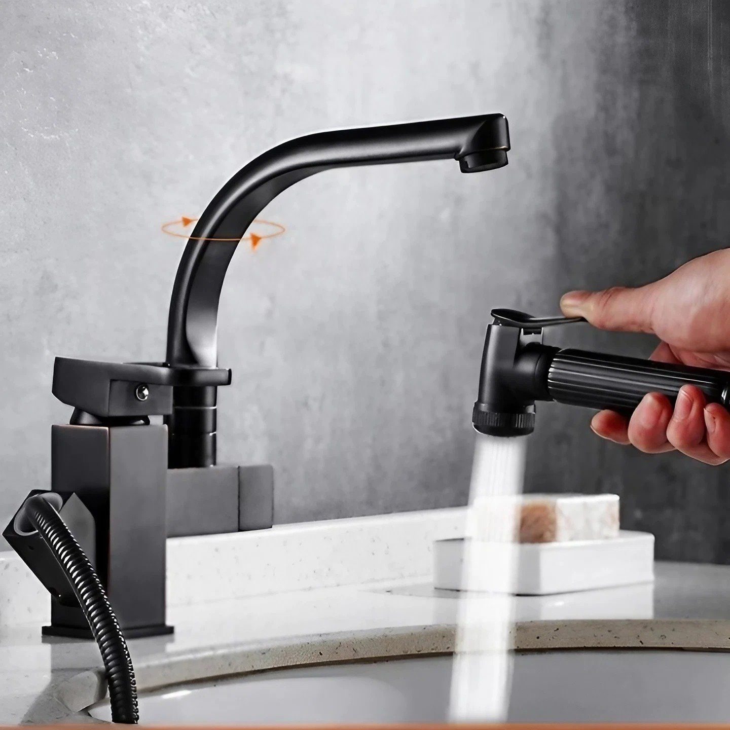 RWEUOQ Waschtischarmatur Küchenhahn Chrom Mischbatterie wasserhahn günstig online kaufen