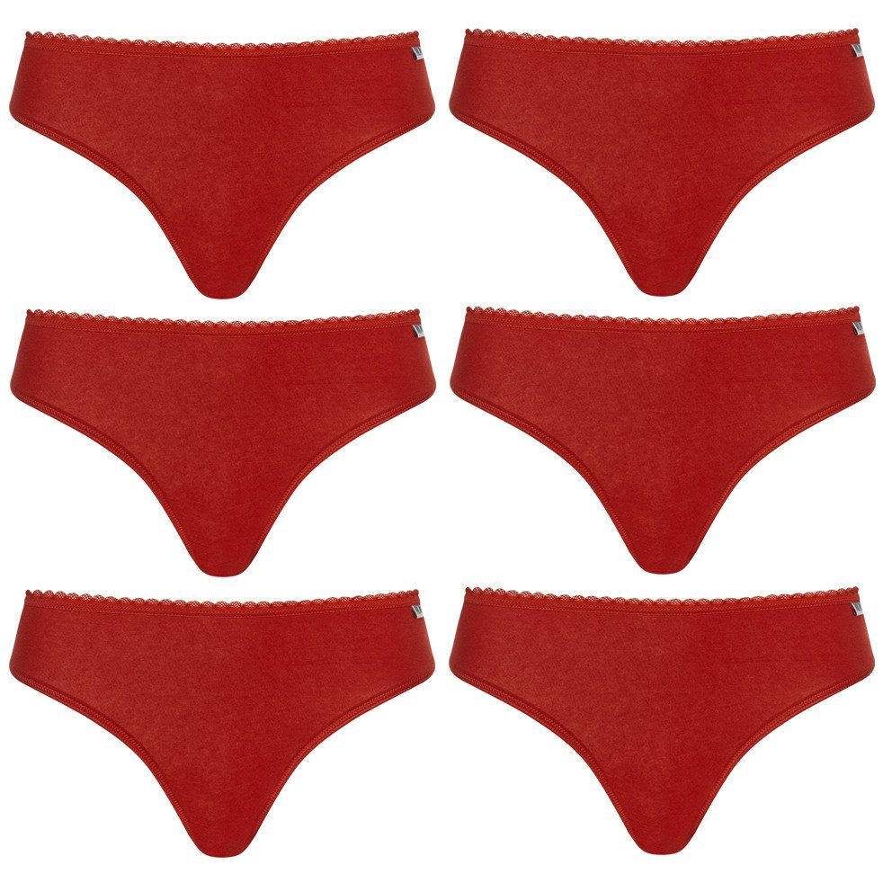 MONT EMILIAN Tangaslip MONT EMILIAN Damen Slips oder Tangas im 6er-Pack (Set besteht aus sechs Slips / Tangas) Flachnähte für weniger Reibung und mehr Komfort