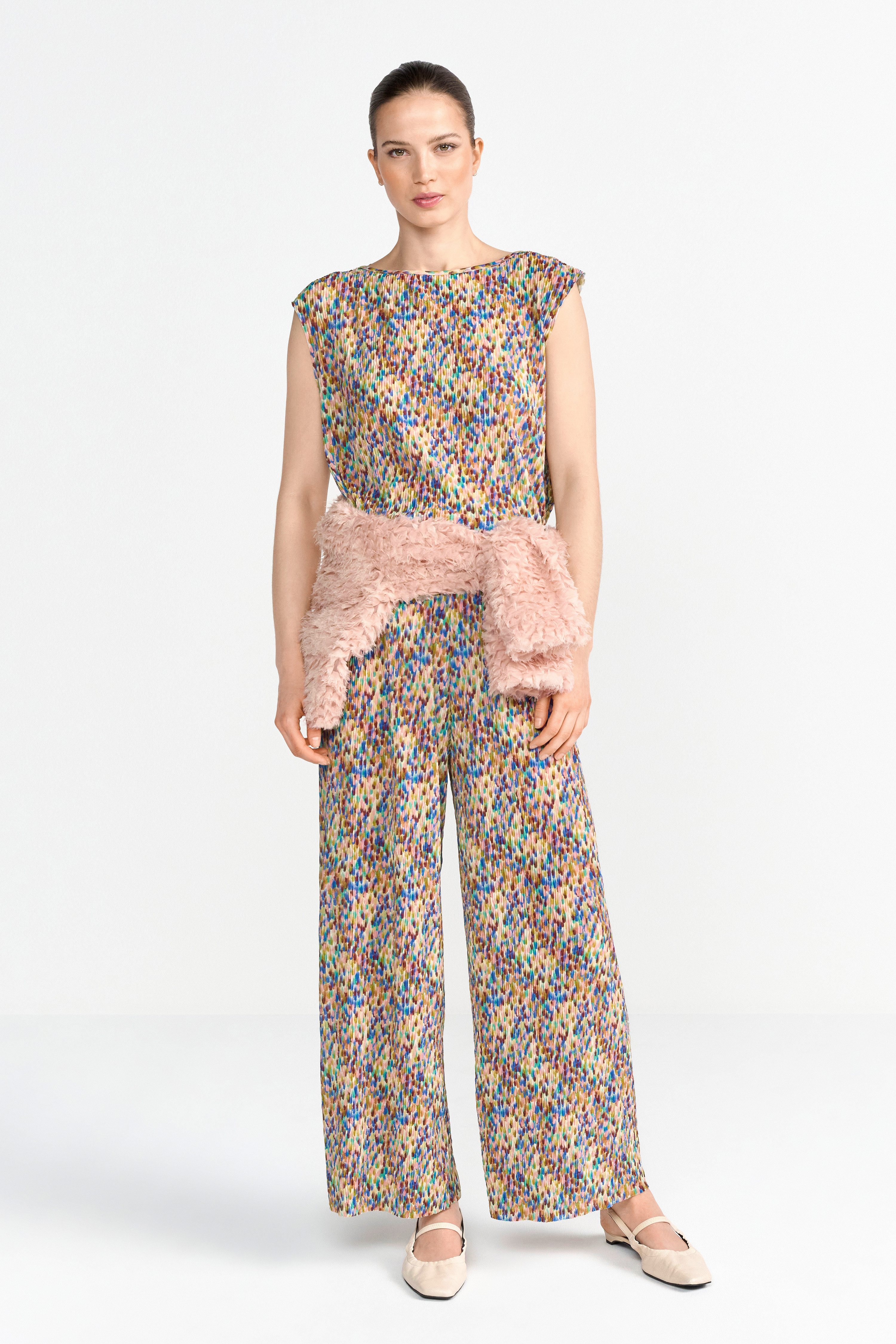 RICHROYAL Shirttop mit Rundhalsausschnitt, luftiges Crepe, fließender Schni günstig online kaufen