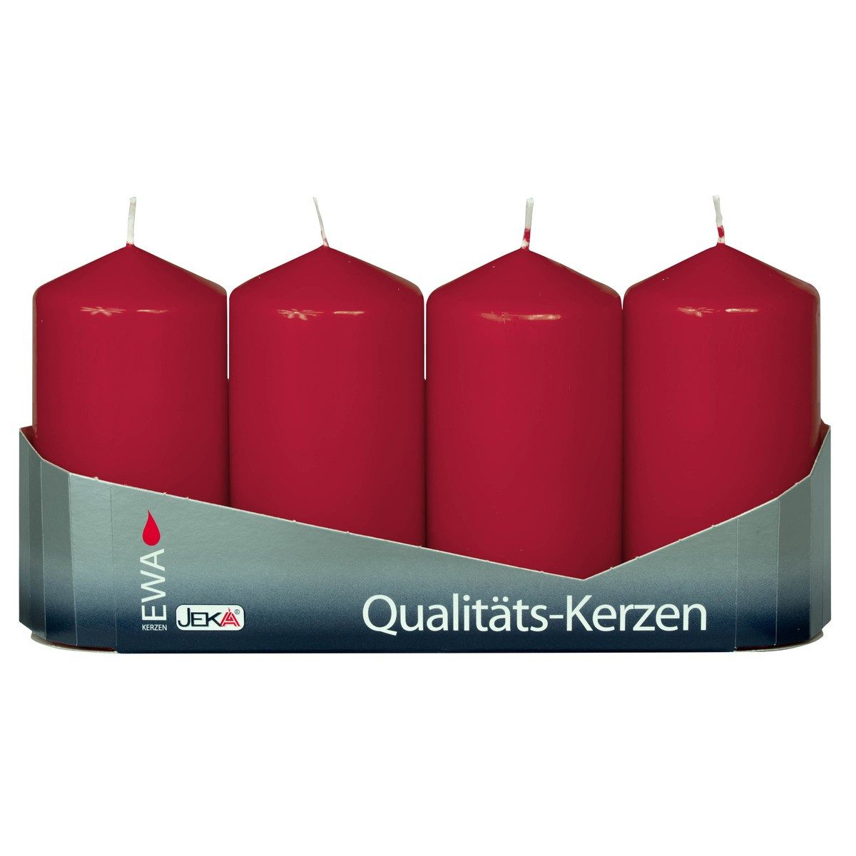Ebersbacher Kerzenfabrik Stumpenkerze Stumpenkerze burgund 40x90mm 4 Stück