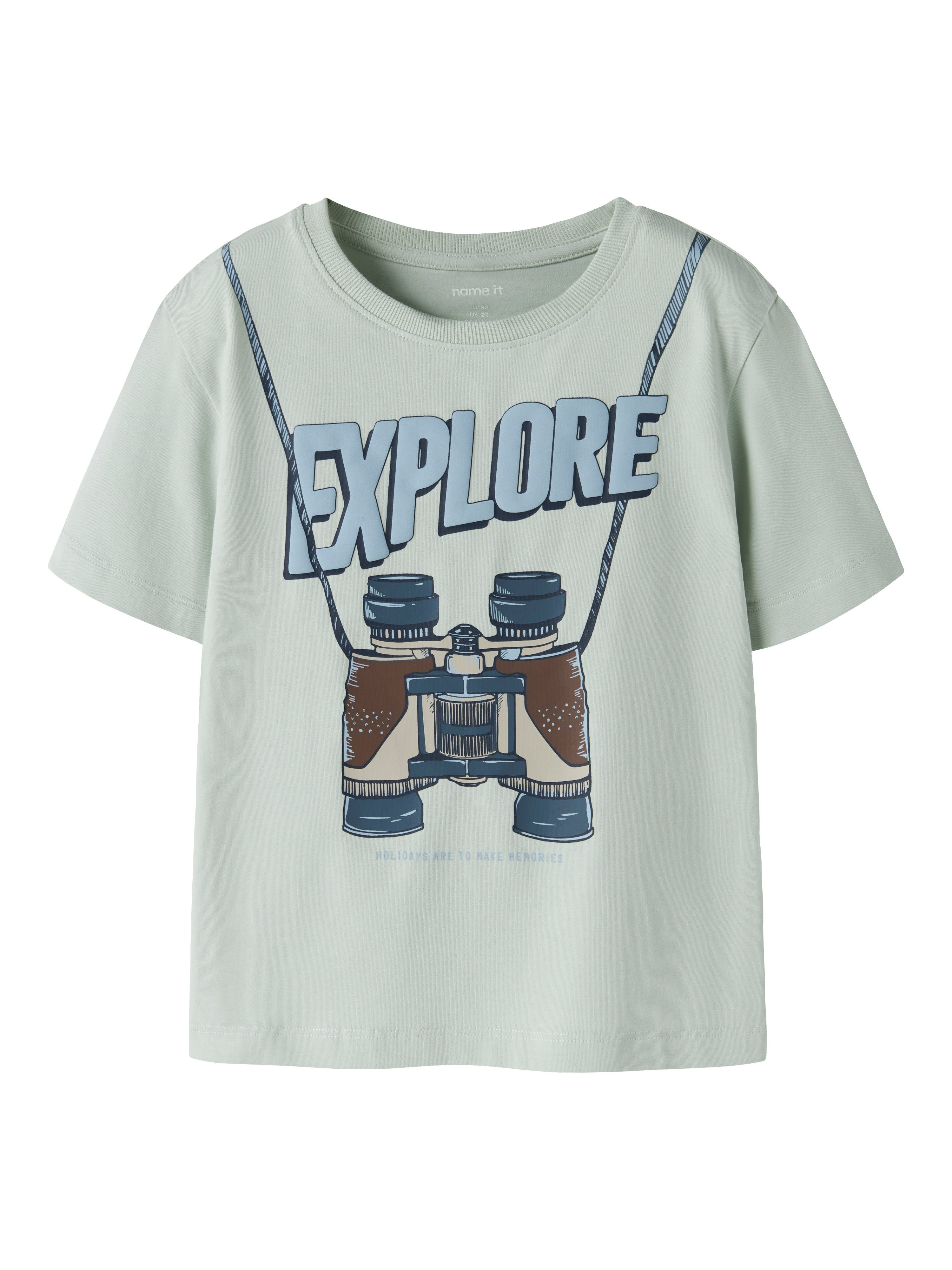 Name It T-Shirt NMMHOLLI SS NREG TOP BOX Baumwollmischung, regular fit