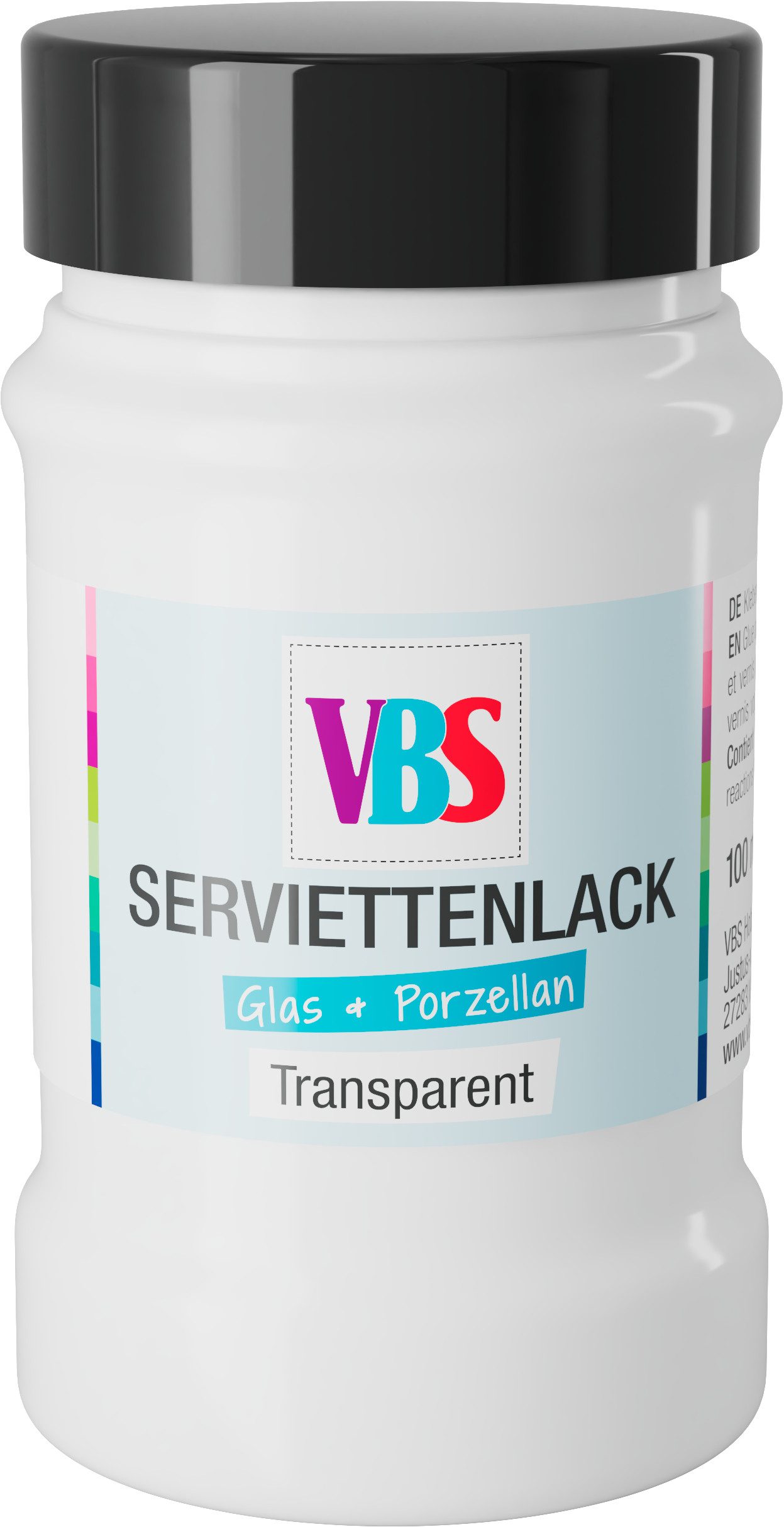 VBS Bastelkleber Serviettenlack Glas und Porzellan, 100ml