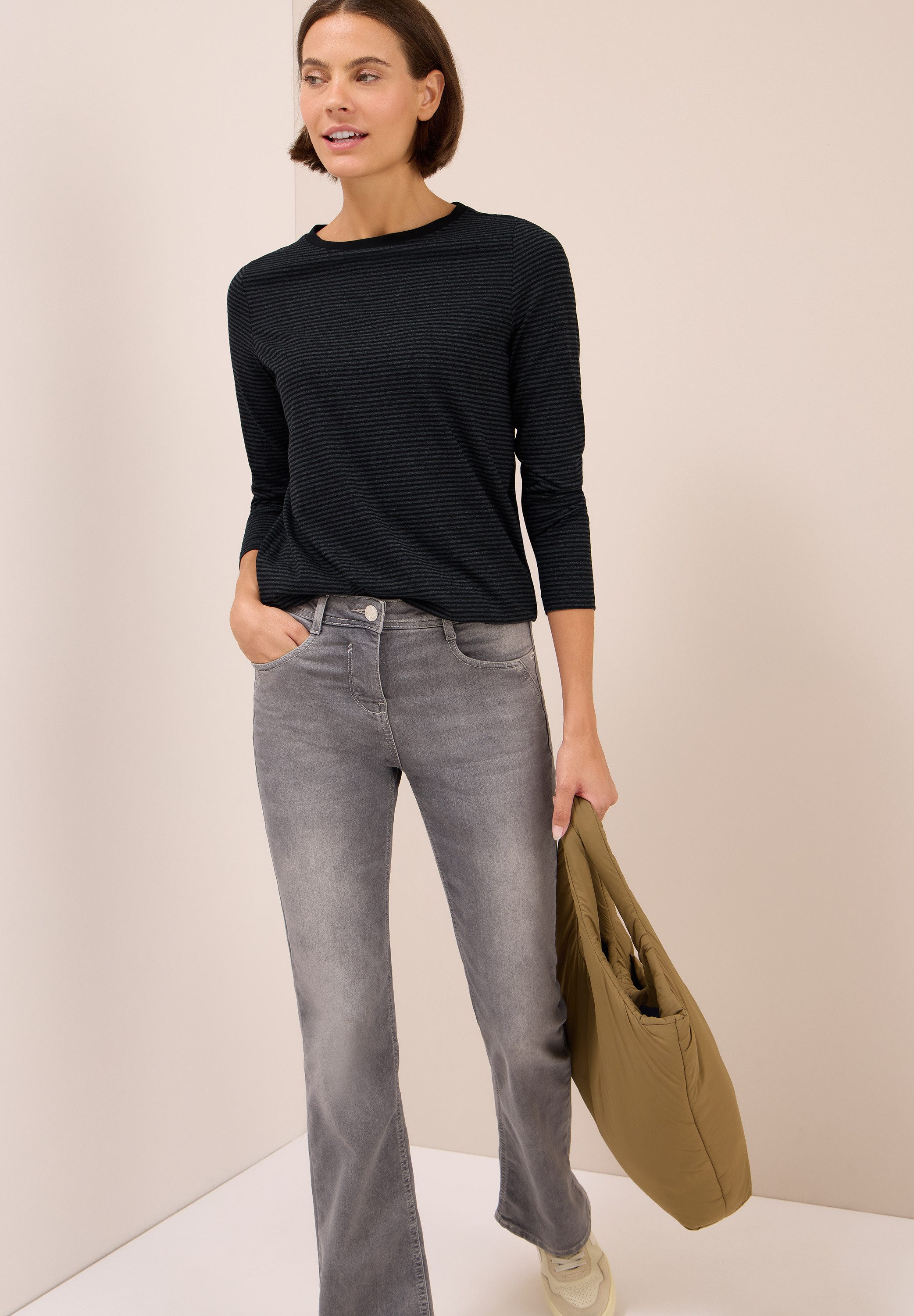 CECIL Langarmshirt im soften Baumwoll-Mix