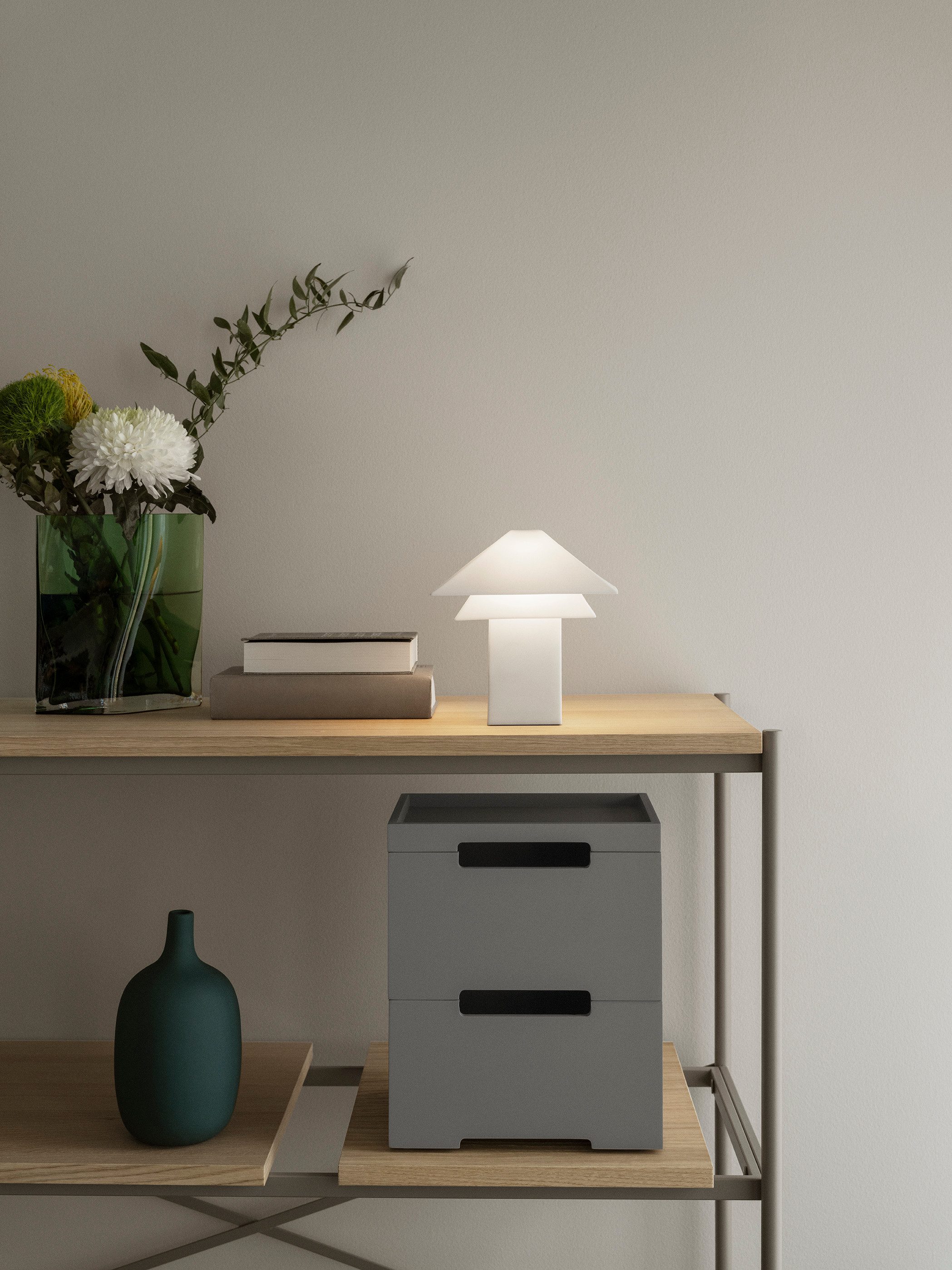 blomus Dekovase -DUASIS- Vase, Blumenvase, Keramikvase: modernes Design (1x Vase), Skulpturale Glasvase, Farbspiel, Handgefertigt, Unikat