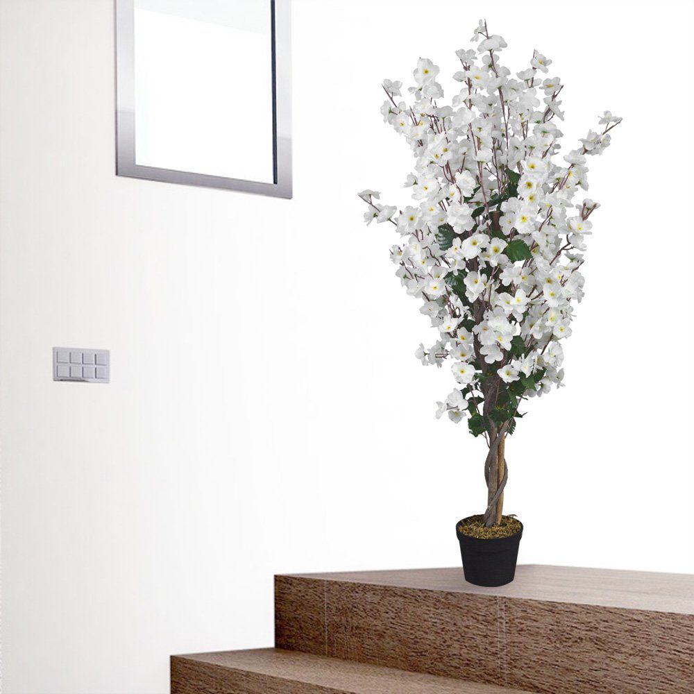 Kunstbaum Kirschbaum Kunstpflanze Kunstbaum Baum Künstliche Pflanze 120 cm, günstig online kaufen