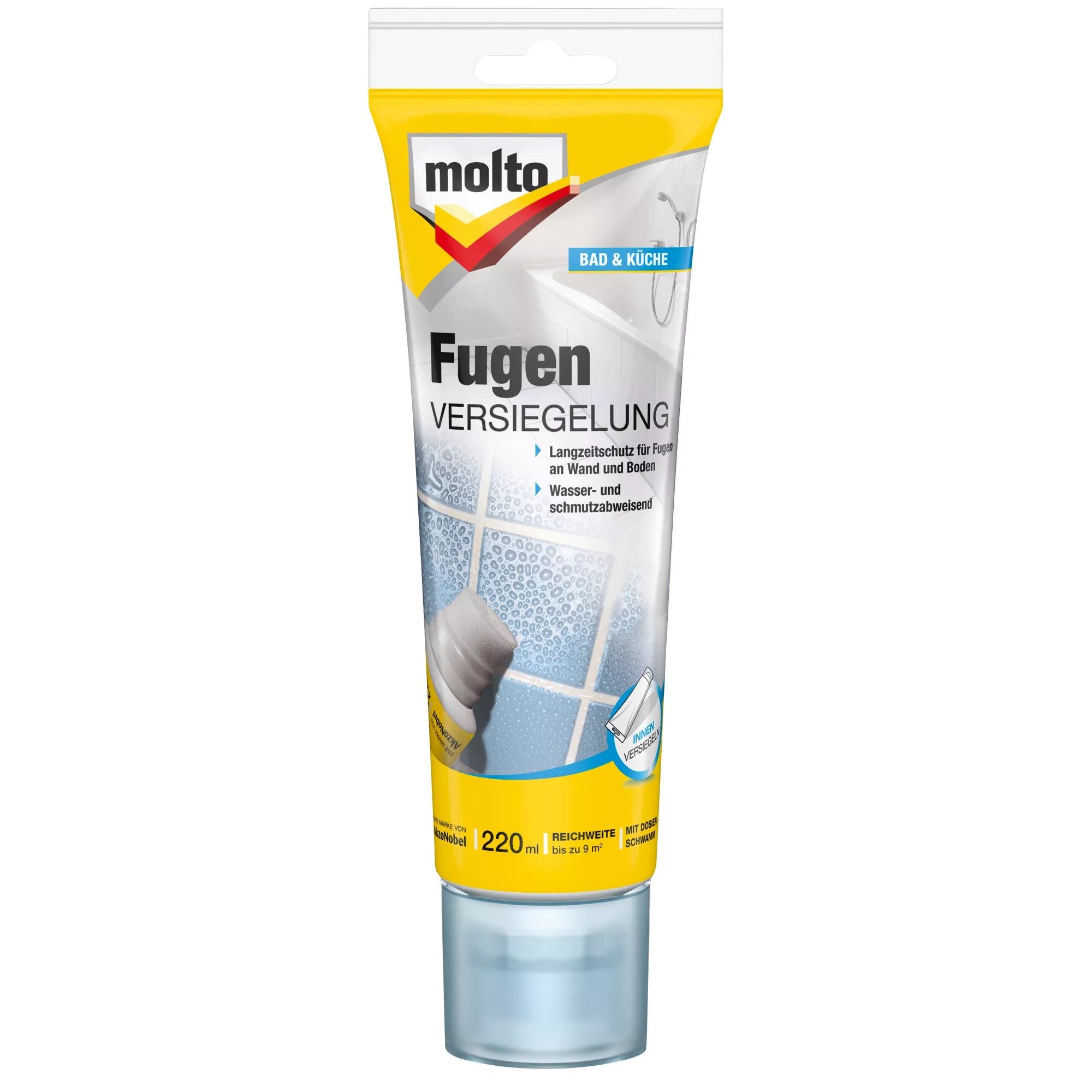 Molto Fugenversiegler Molto Fugenversiegelung Farblos 220ml inkl. Dosierschwamm, (1-tlg), 220 ml, farblos
