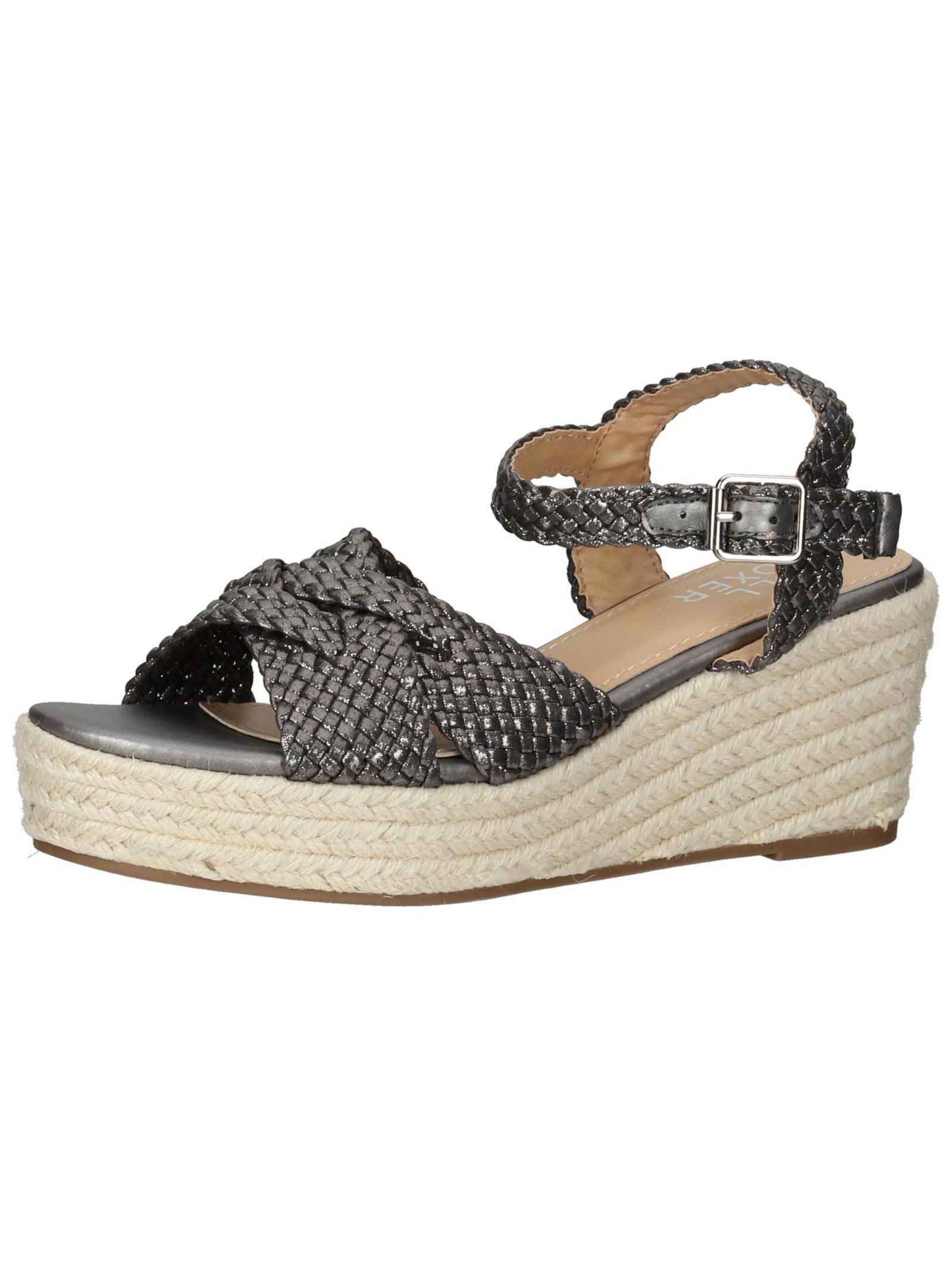Bullboxer Sandalen Lederimitat/Textil Keilsandalette