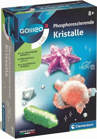 Clementoni® Experimentierkasten Galileo, Phosphoreszierende Kristalle, Made in Europe