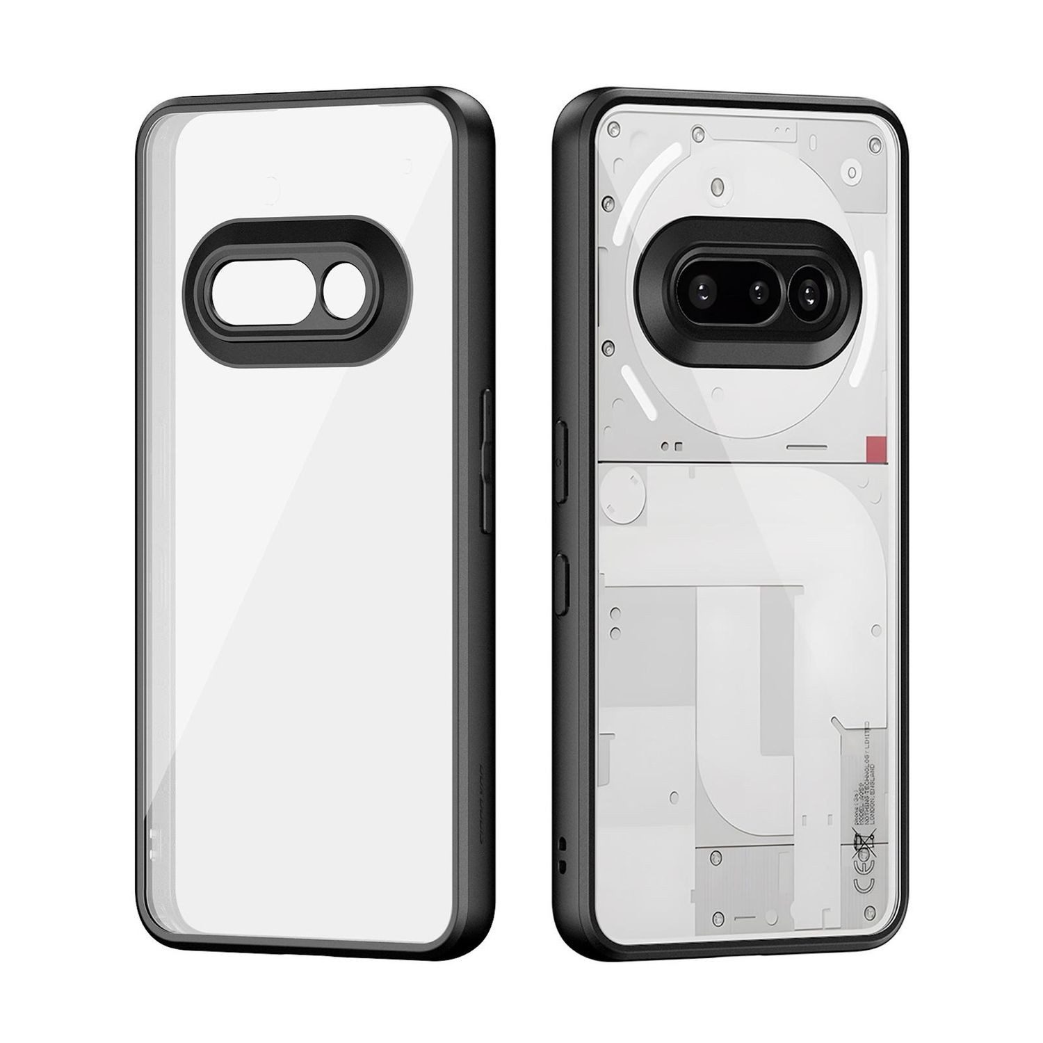 Wigento Handyhülle Für Nothing Phone 3a Aimo Series TPU / PC Frosted Feel Hülle Schwarz, Matte Hybrid-Schutzhülle mit schlankem Design