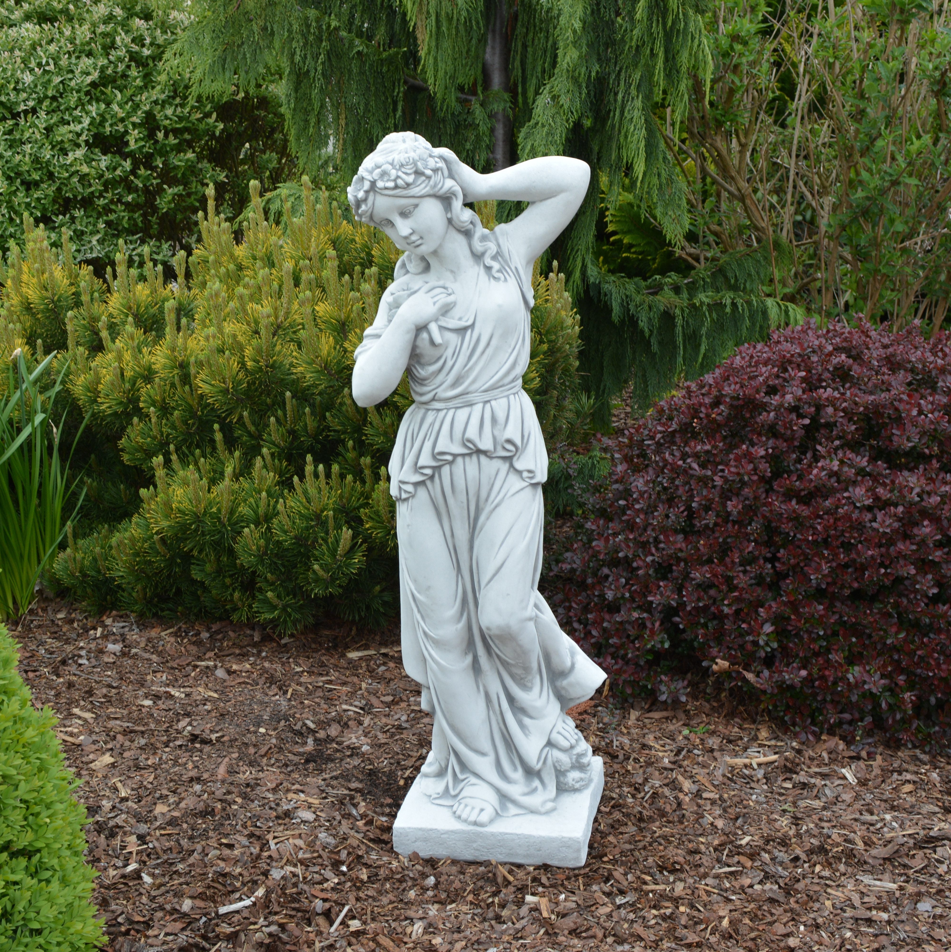 gartendekoparadies.de Gartenfigur Statue der Lena, griechische Mythologie, H. 95 cm, 48 kg, Frostsicher