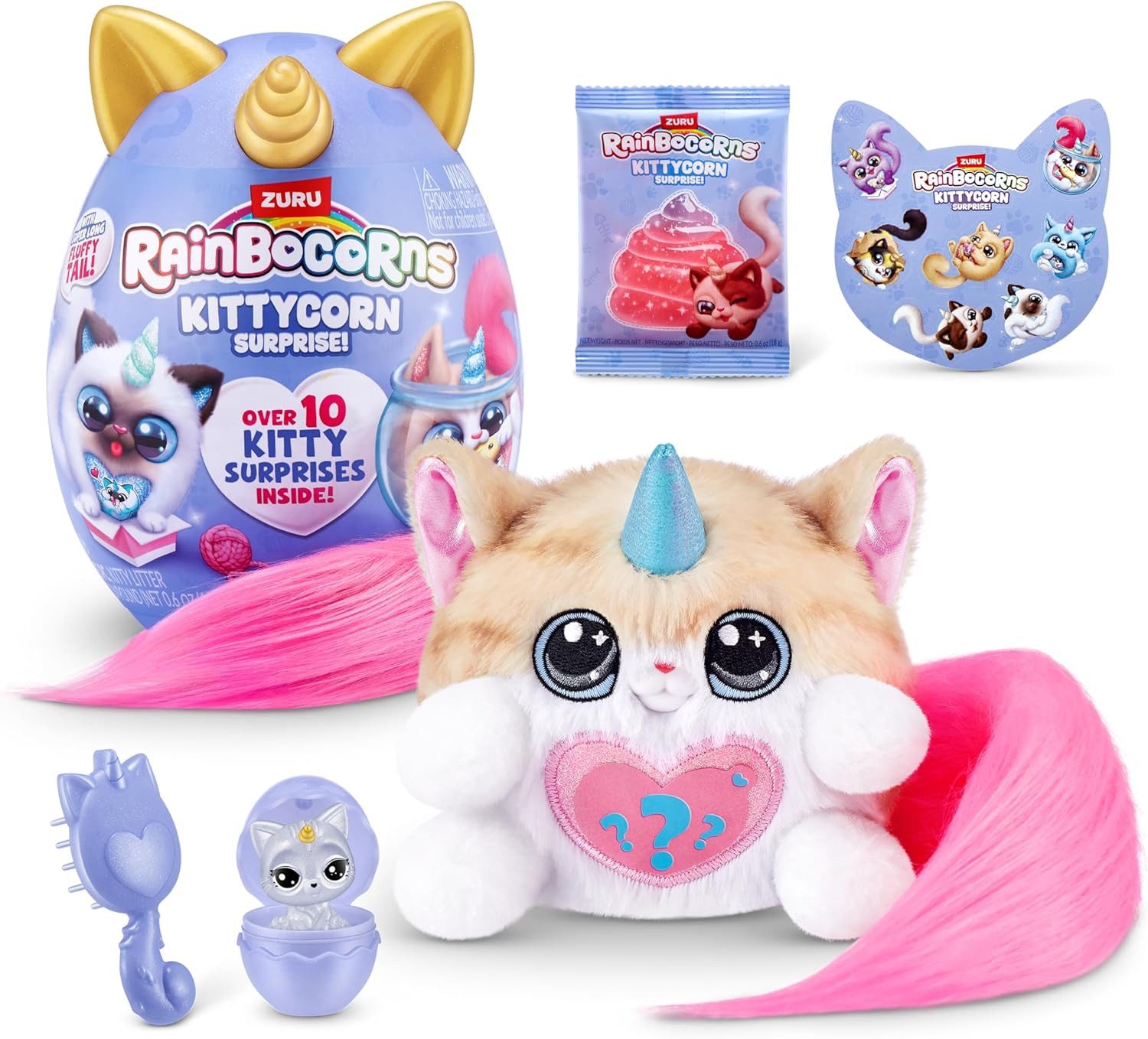 ZURU Plüschfigur Rainbocorns Kittycorn Surprise Serie 9 - Norwegische Waldkatze Astrid