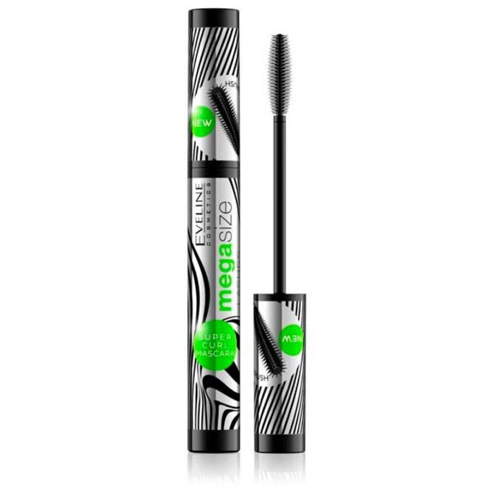 Eveline Cosmetics Mascara EVELINE Mega Size Lahes Verlängerung und Curling Mascara 10ml