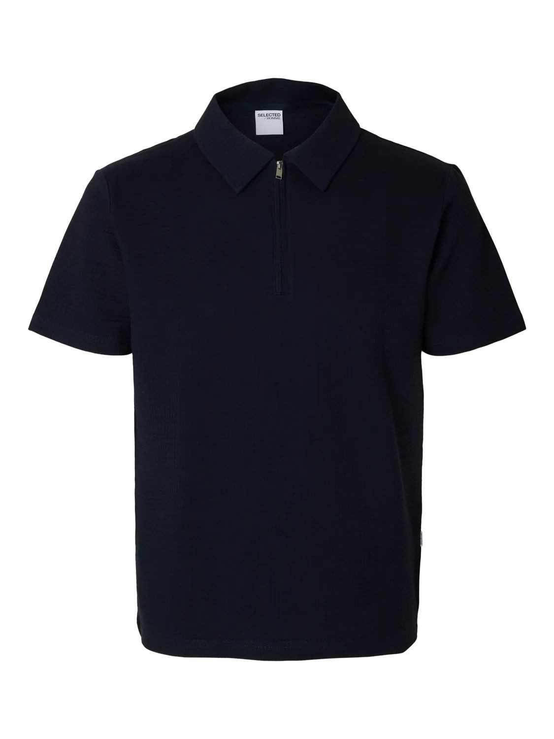 SELECTED HOMME Poloshirt SLHSANDER SEERSUCKER ZIP (1-tlg) mit Stretch