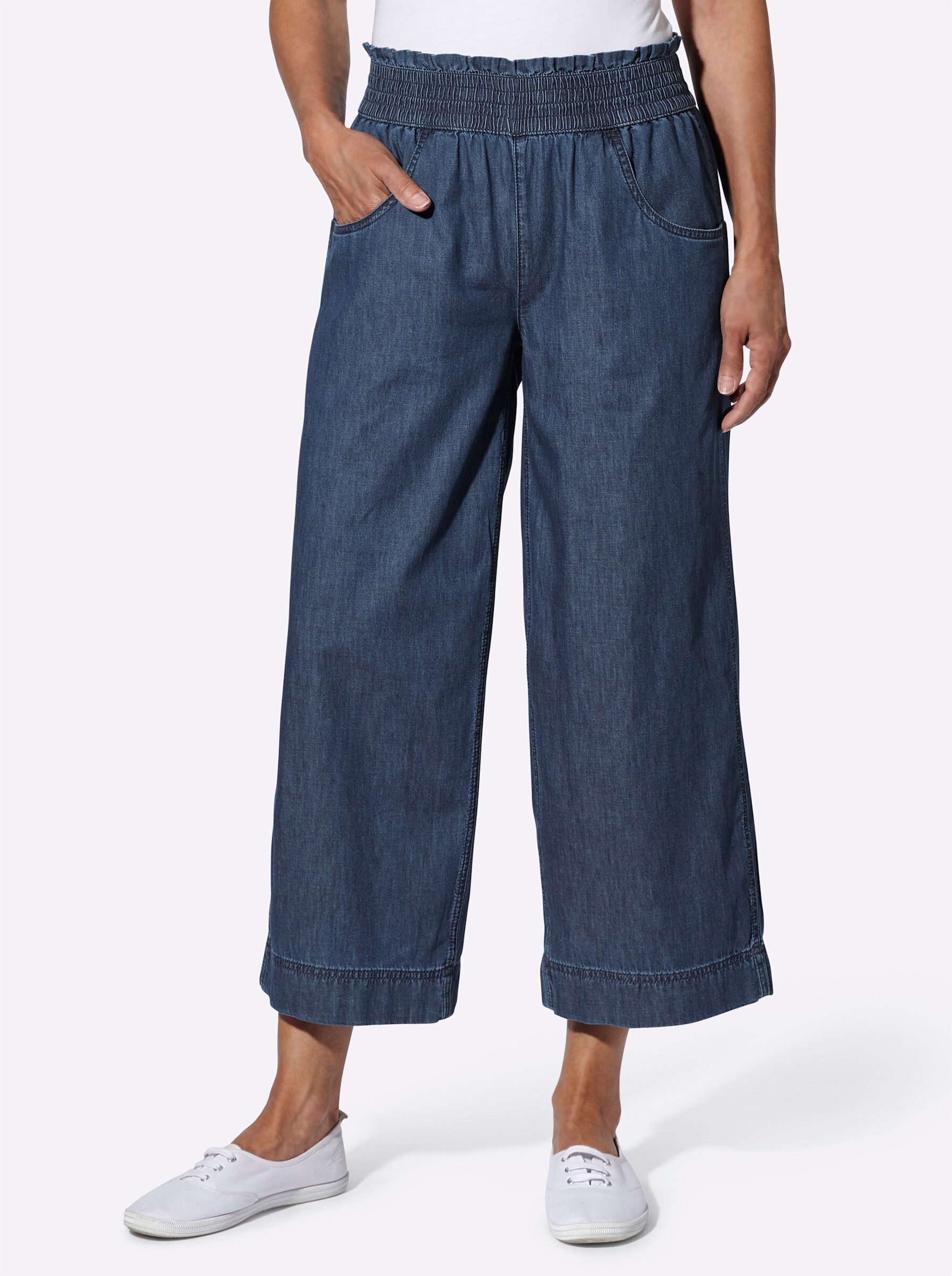 Jeansshorts 7/8-Jeans erhöht