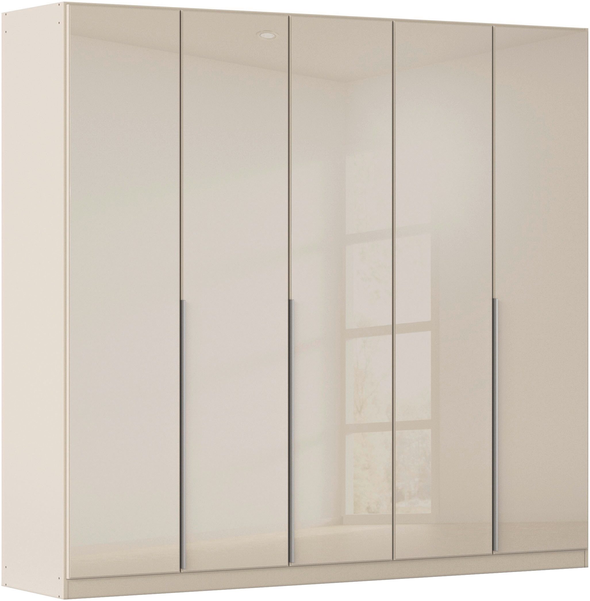OTTO home Drehtürenschrank Kleiderschrank Kleiderschränke Schrank Garderobe AGORDO mit Glasfront (in zwei Griff-Farben, Breiten 91-405 cm) durchdachte Innenausstattung, in 8 Breiten und 2 Höhen MADE IN GERMANY