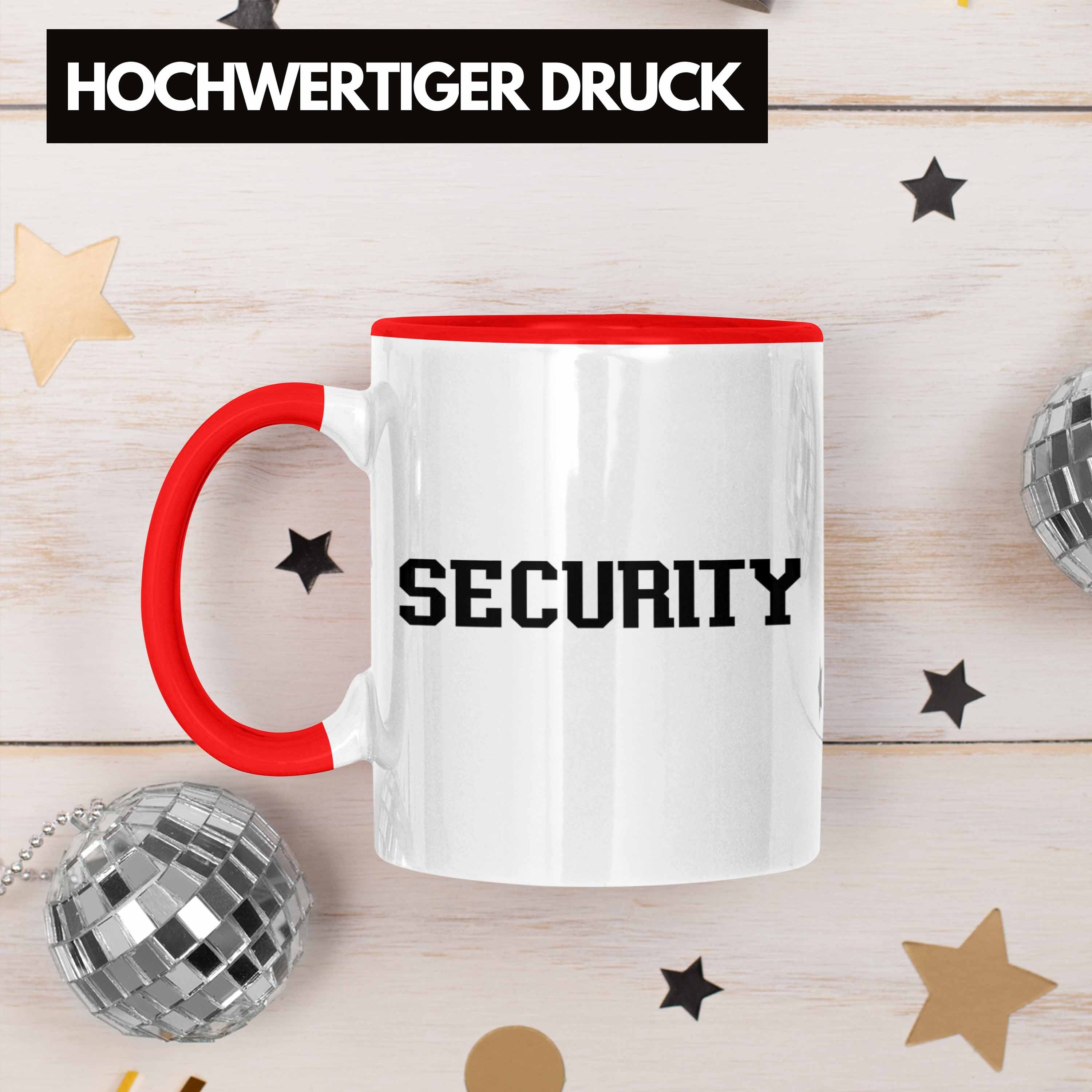Trendation Tasse Tasse Türsteher Beschützer für Geschenk Security Rot für Wächter