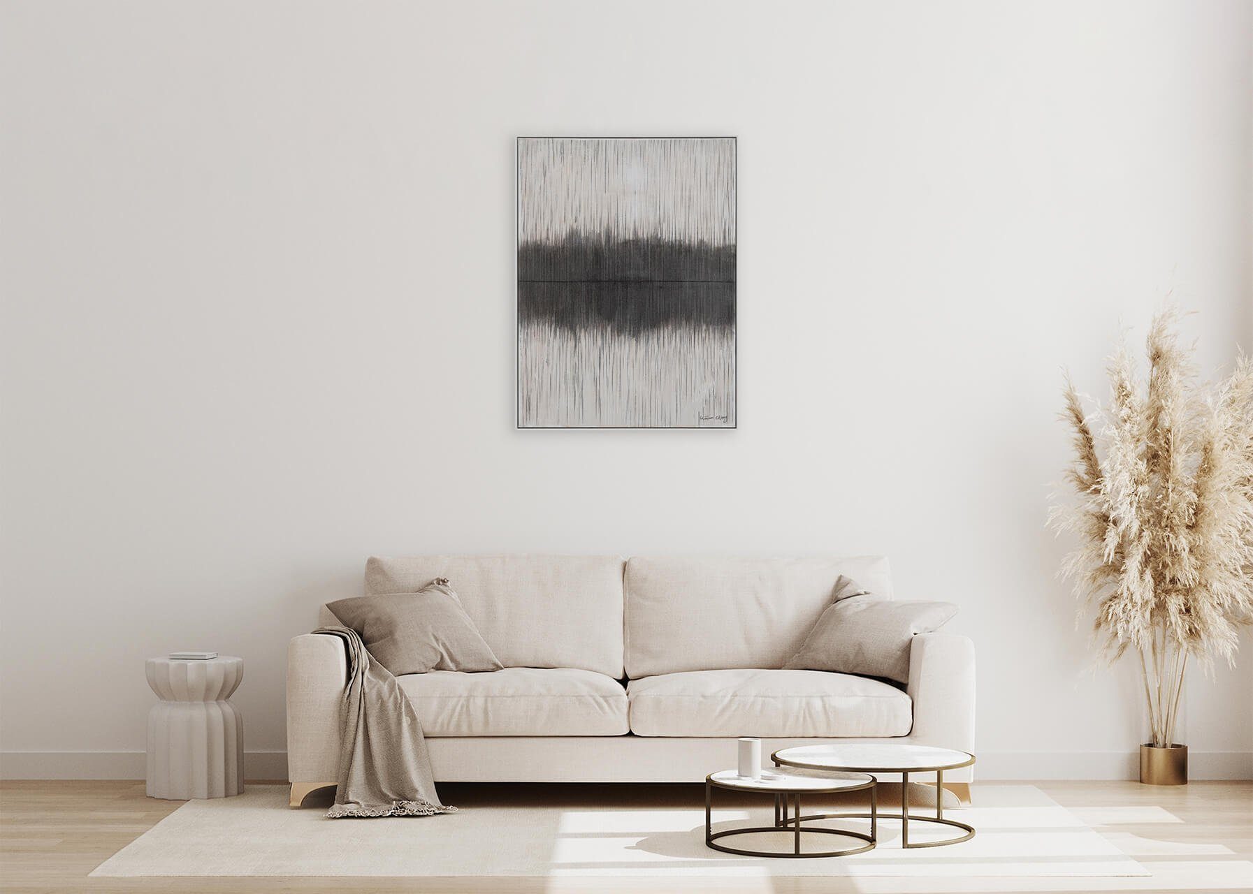 KUNSTLOFT Wohnzimmer cm, Wandbild Cloudsplash Gemälde 75x100 Leinwandbild 100% HANDGEMALT