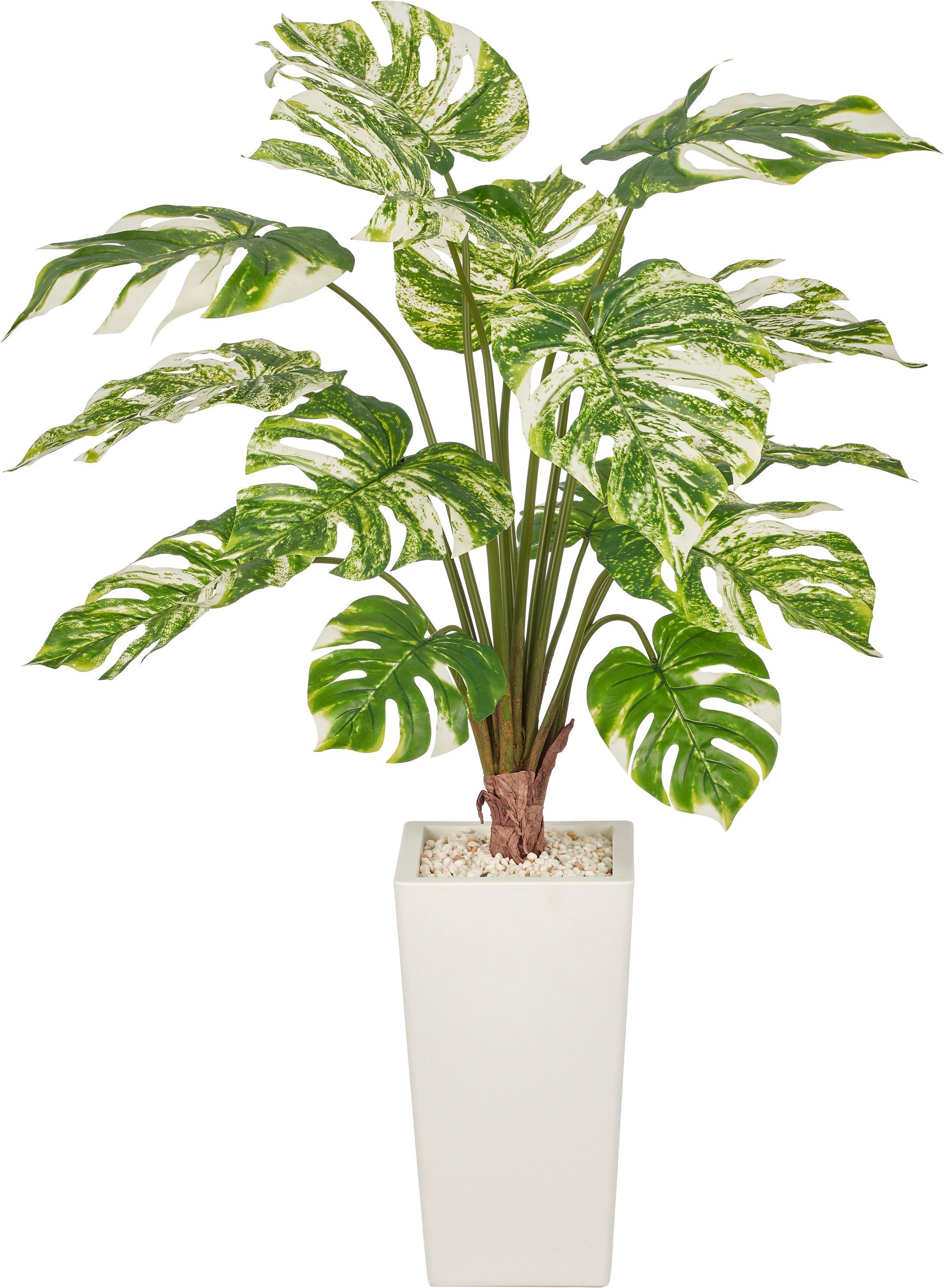 Kunstpflanze Monstera variegata, Creativ green, Höhe 120 cm, mit wunderschöner Blattgestaltung