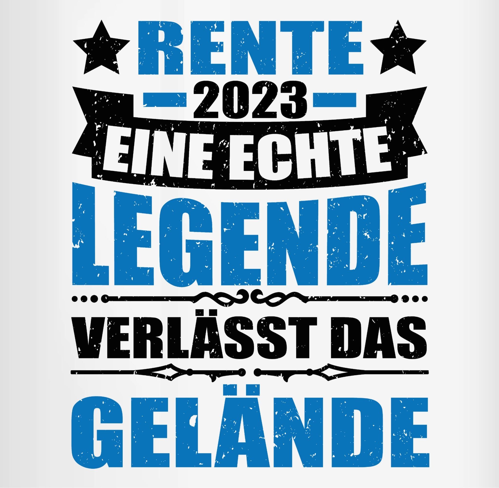 Shirtracer Rente eine Keramik, Dunkelblau das 1 Tasse echte 2023 verlässt Gelände, Legende Geschenk Kaffeetasse Rente