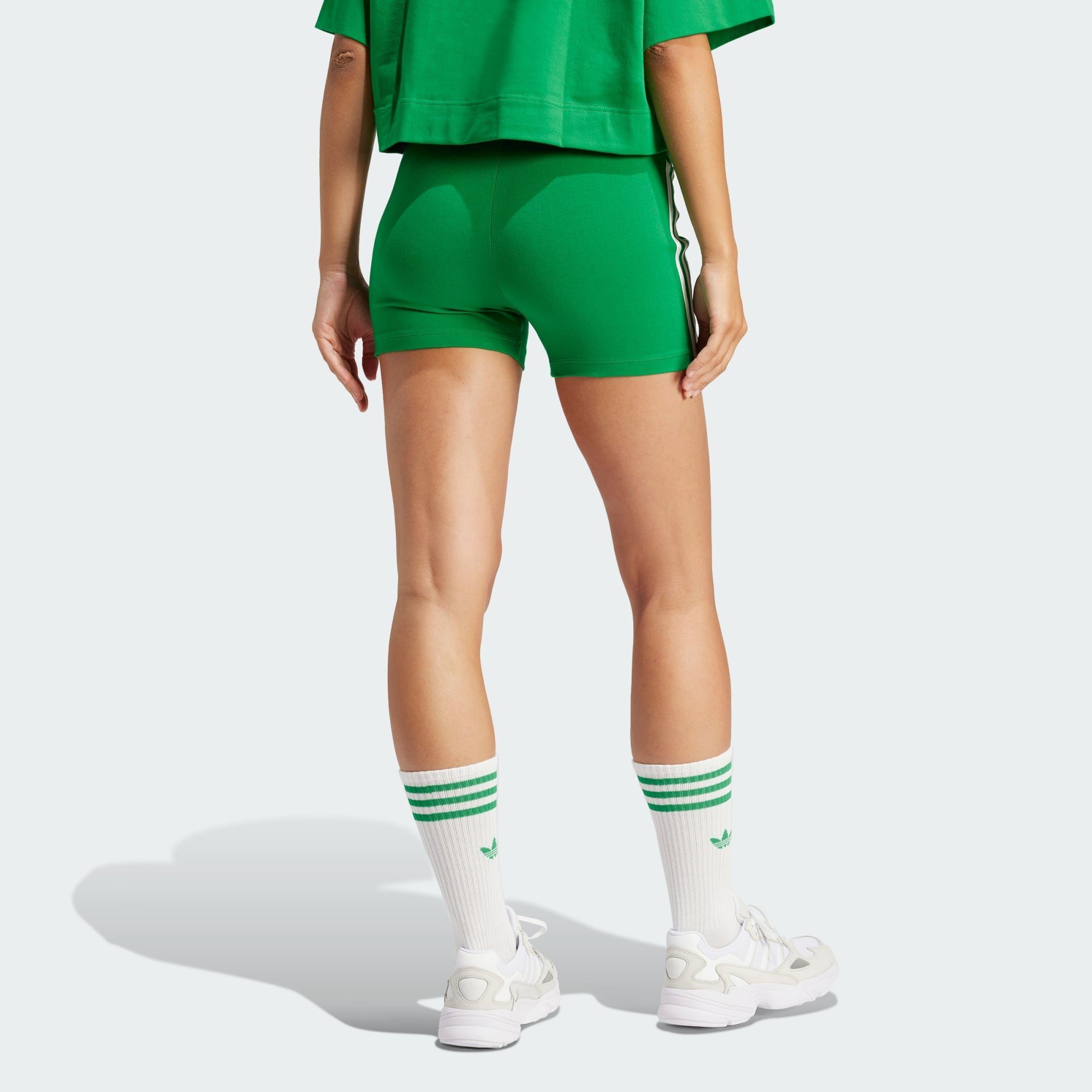 adidas Originals Leggings 3-STREIFEN LEGGINGS Green KURZE COTTON