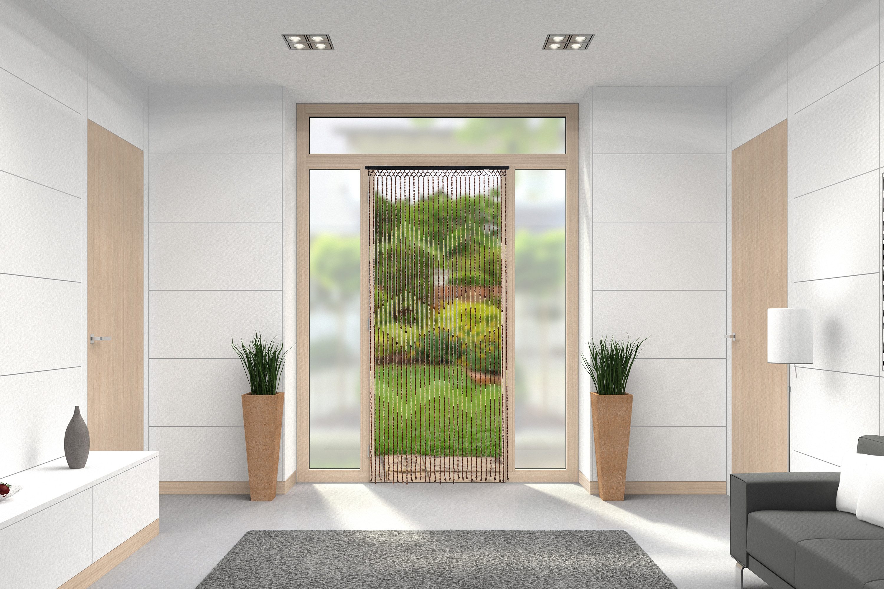 Kobolo Türvorhang Holzperlenvorhang Valencia mit Zackenmuster 90x200 (1 St) günstig online kaufen