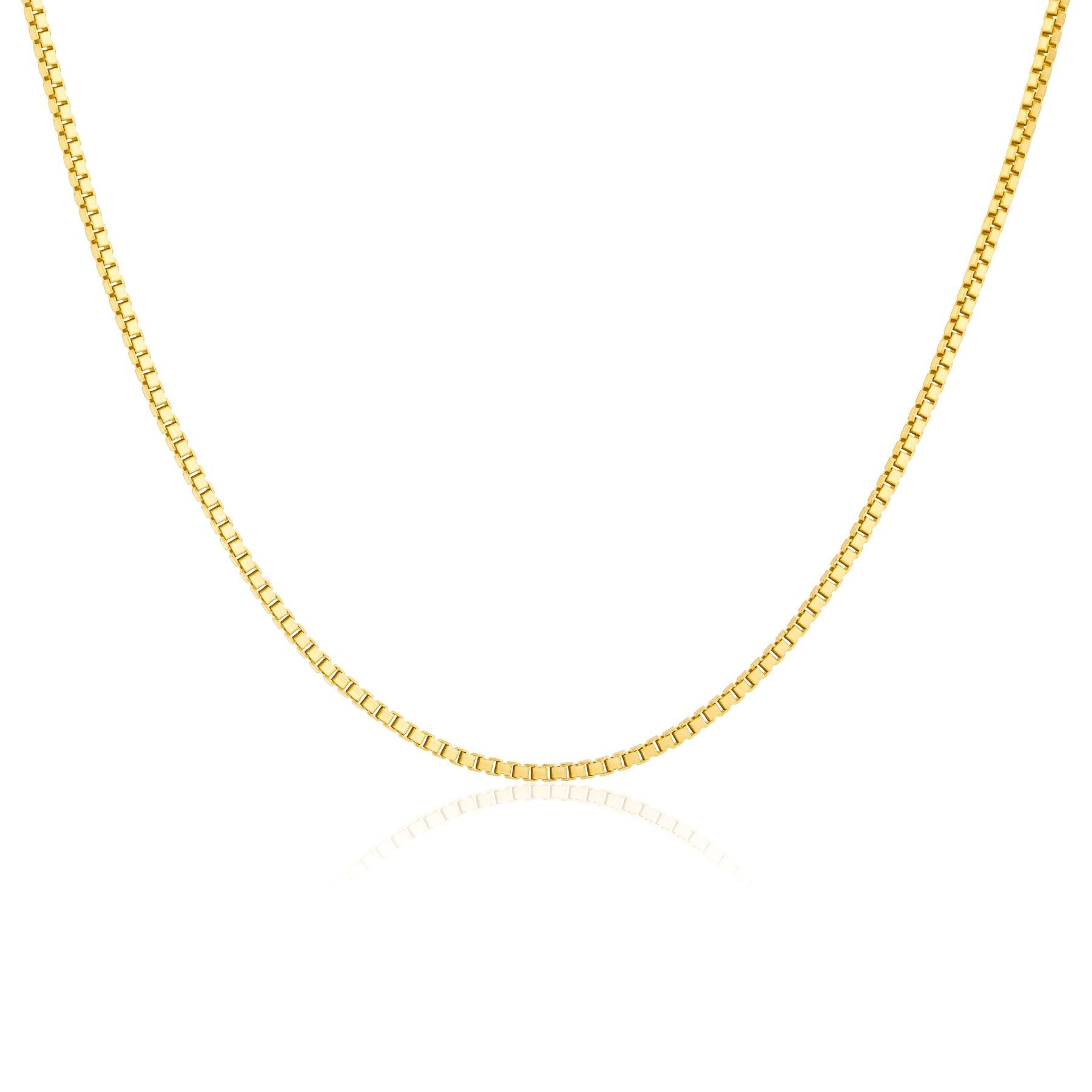 Brandlinger Gliederkette Halskette Venezia, Layering Kette Silber 925 vergoldet, Box Chain