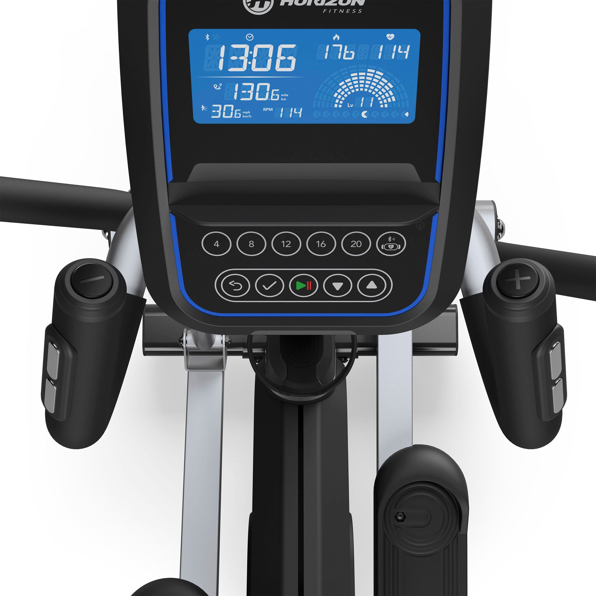 Horizon Fitness Crosstrainer Milos 3.0 (Fitnessgerät, Bluetooth), 130 kg max. Benutzergewicht, 20 Widerstandsstufen