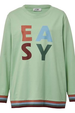 Angel of Style Sweatshirt Sweatshirt EASY Rundhals Streifenbündchen