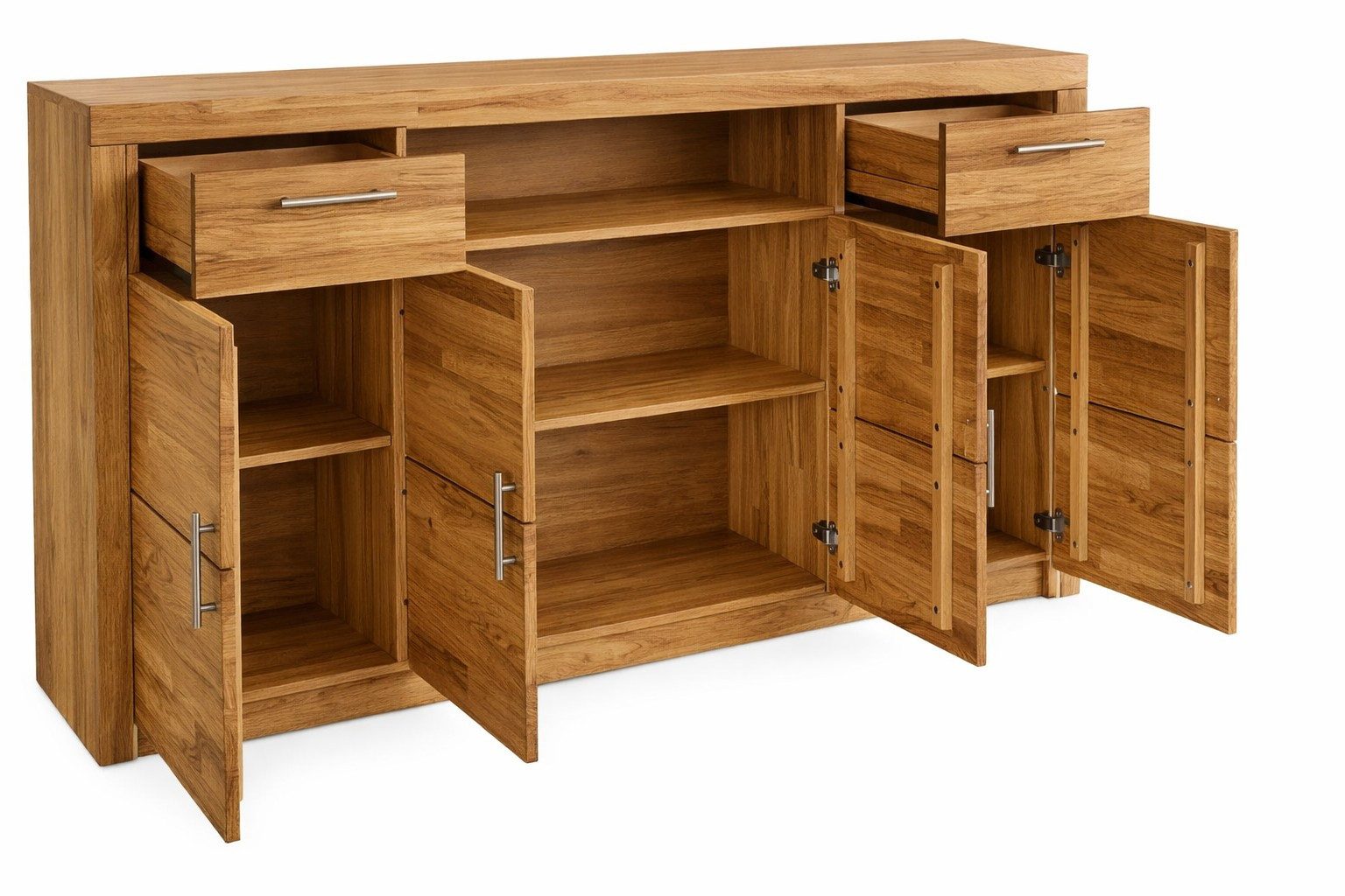 bv-vertrieb Sideboard Sideboard 182/42/107 Türenkommode Anrichte Wildeiche teilmassiv #4052