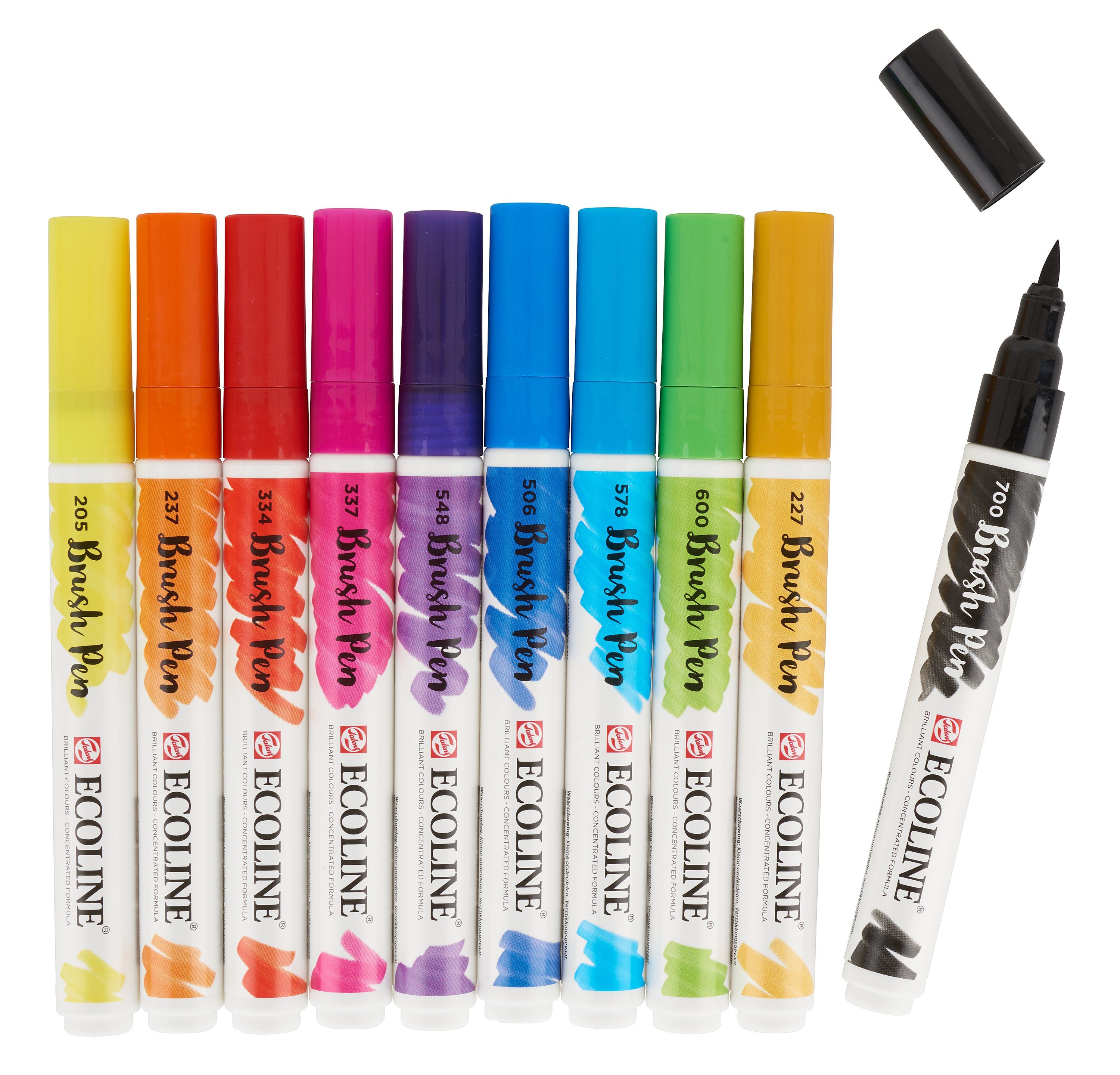 Talens Aquarellstifte Ecoline Pinselstifte-Set Brush Pen Basic-Set, (10-tlg), 10 Stück
