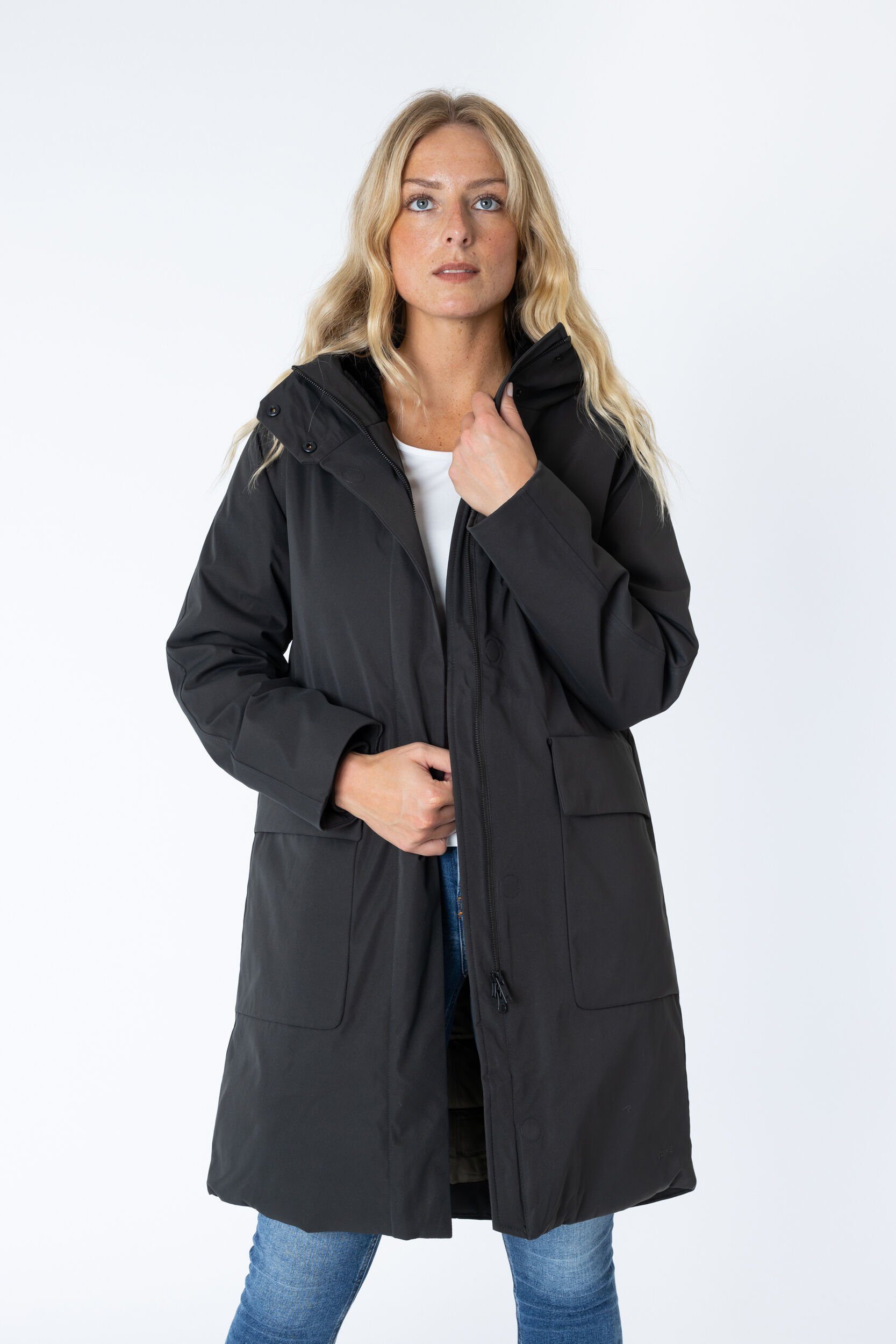 elvine Winterjacke Allyson mit Reißverschluss Oliv