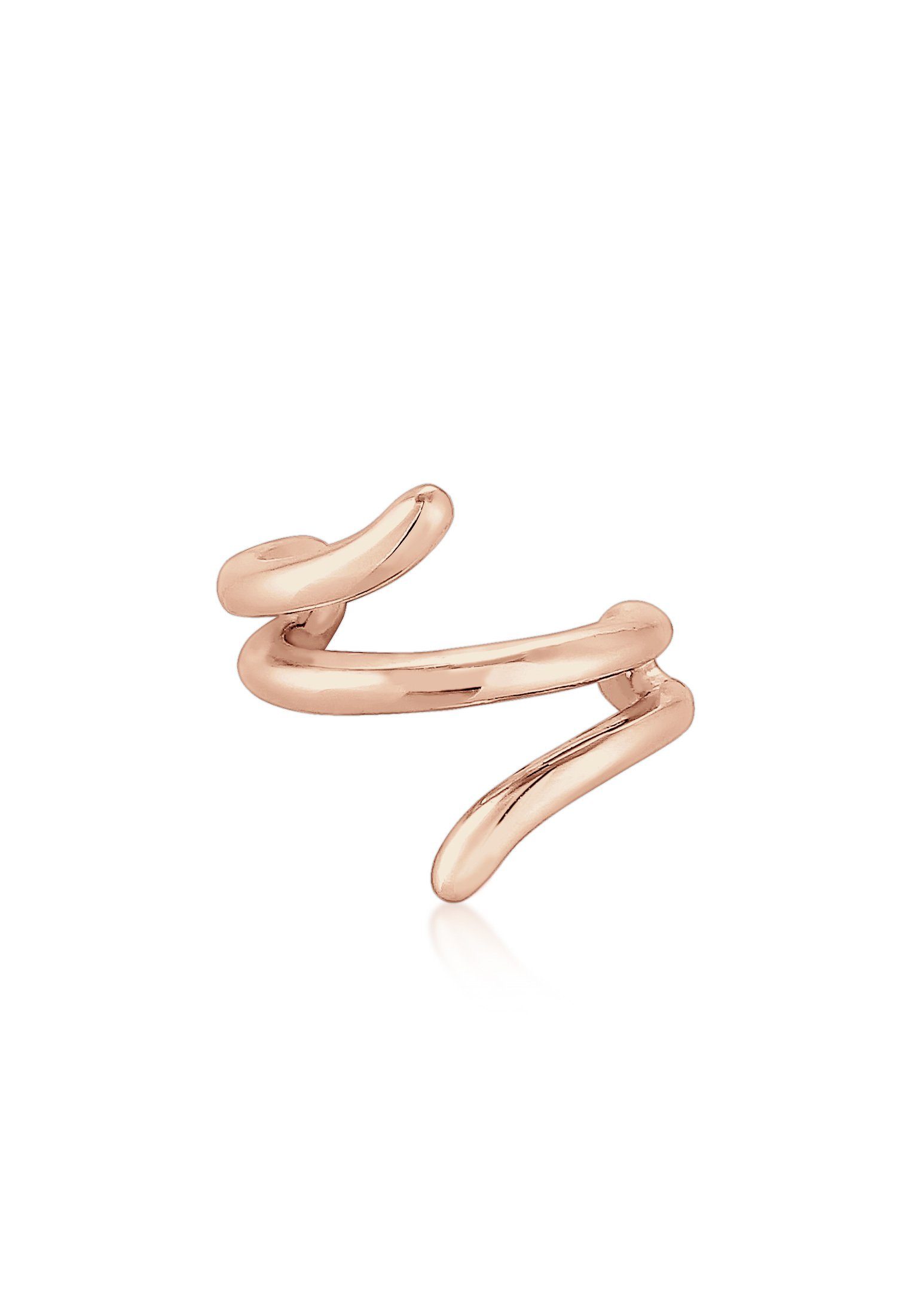 Elli Single-Ohrhaken Earcuff Ohrklemme Welle 925er Silber Rosegold