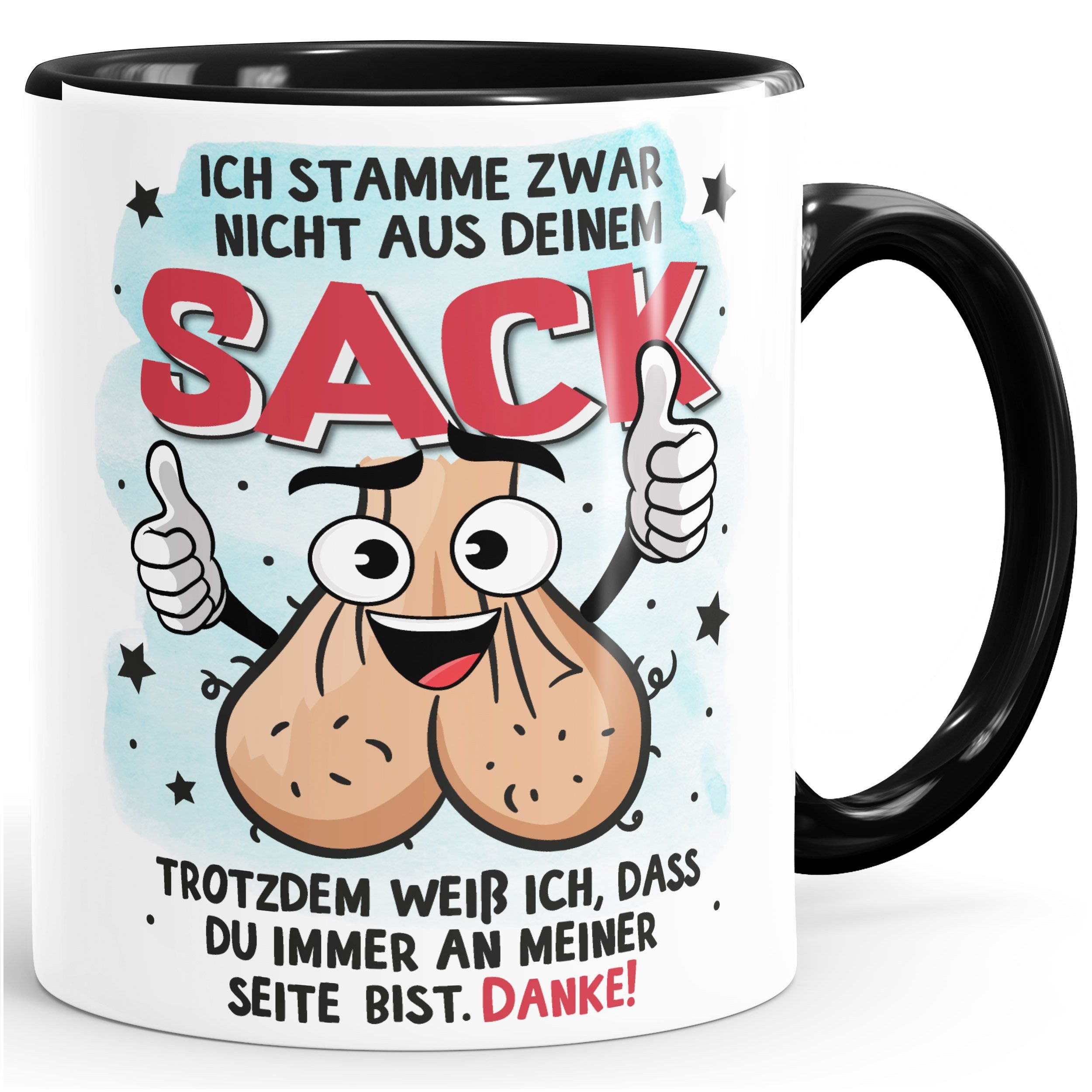 MoonWorks Tasse Kaffee-Tasse Geschenk für Bonus-Papa zum Vatertag Spruch lustig, Keramik