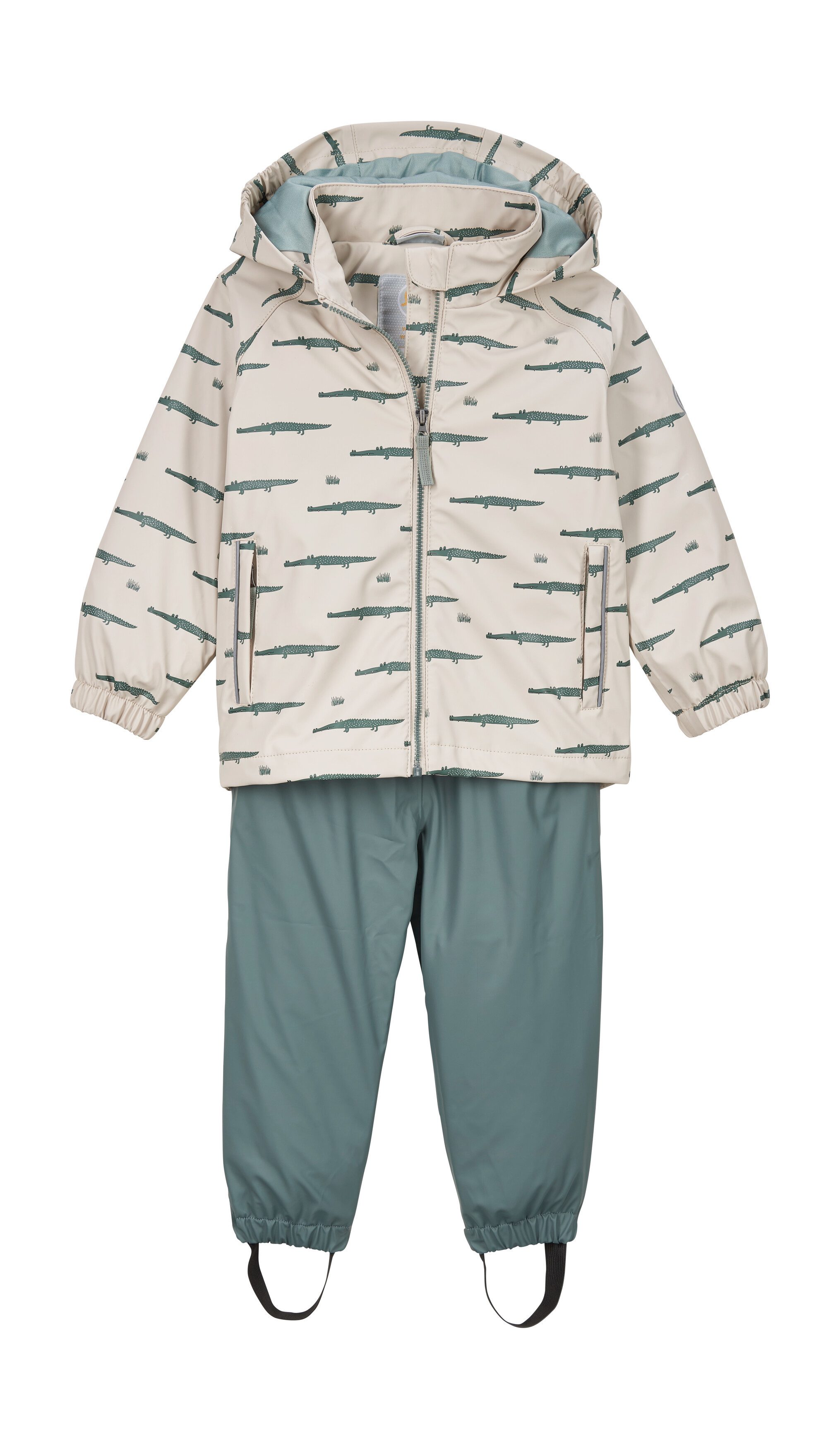 first instinct by killtec Skianzug FIOS 22 MNS ST, Regen-Set für Kinder, wasserdicht, mit Tier-Print und Kapuze
