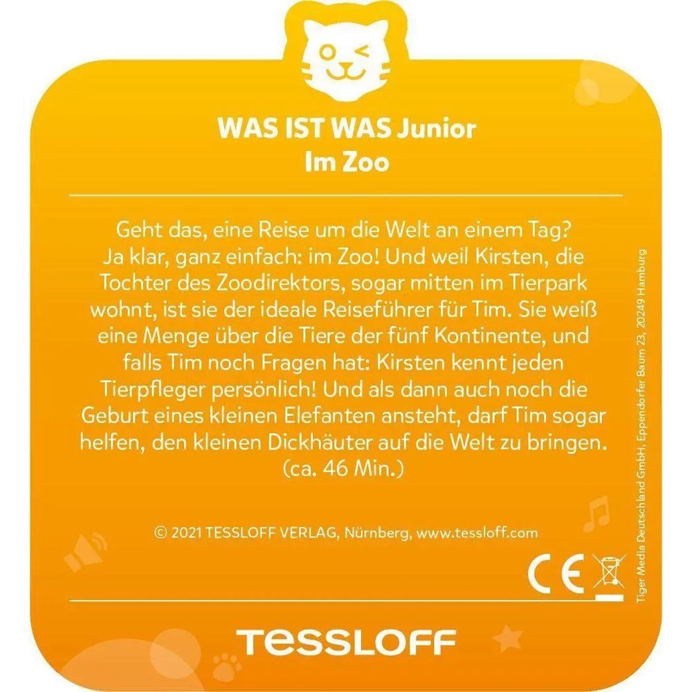 Tiger Media Deutschland GmbH Hörspiel tigercard - WAS IST WAS Junior - Zoo