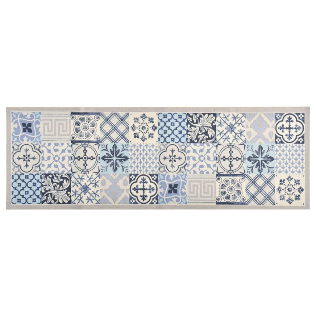 vidaXL Fußmatte 45 x 150 cm Türmatte Fußmatte Küchenbodenmatte Waschbar Mosaik 45x150, Rechteck, Höhe: 0 mm