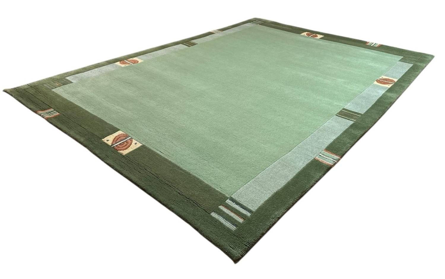 Rug Studios Teppich VENUS NEPAL - HANDGEKNÜPFT MODERN, Rechteckig, Höhe: 20 mm, Handgeknüpft, 170 x 240 cm, Grün