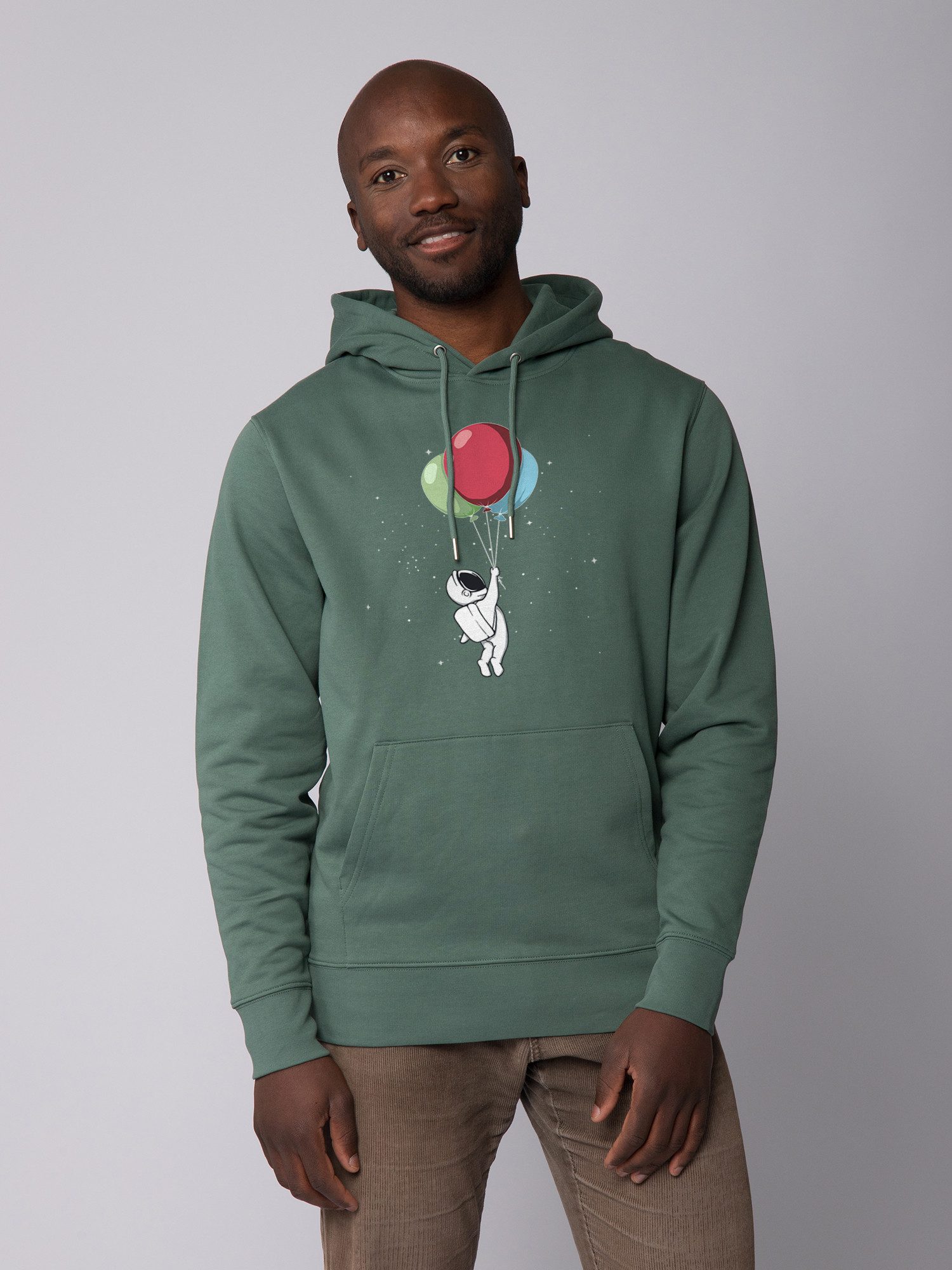 wat? Apparel Hoodie Little Balloon Astronaut