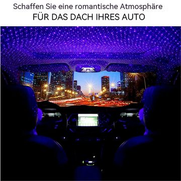 Hikity Nachtlicht USB Autodach Innen Atmosphäre Sternenhimmel Lampe LED Projektor, LED Projektor Stern Nachtlicht