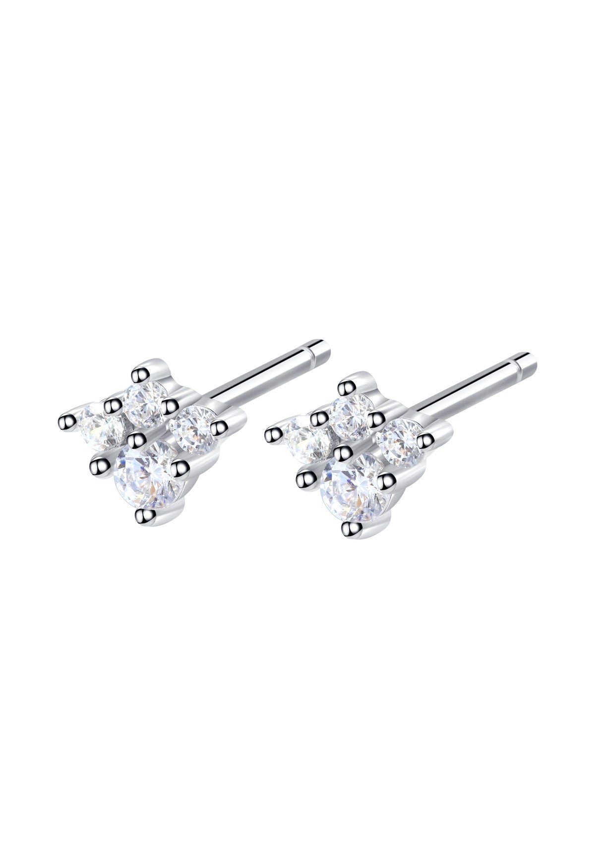 Paar Ohrstecker Kristalle, Kleine Silber Ohrringe