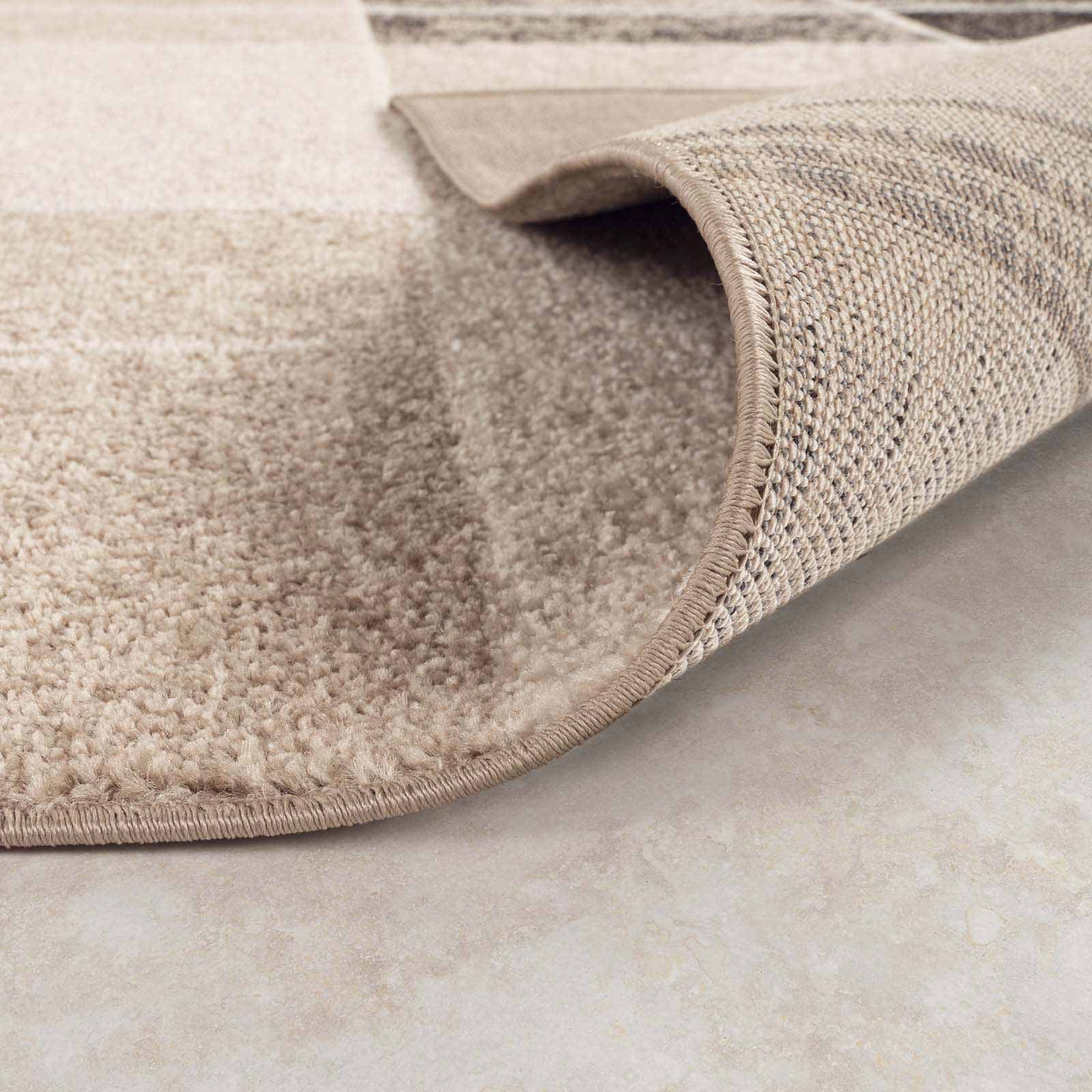 TaCa Home Teppich Moderner Designer Teppich Retro, rechteckig, Höhe: 13 mm, Wohnzimmer Schlafzimmer Esszimmer, Braun-57 - 80 x 150 cm