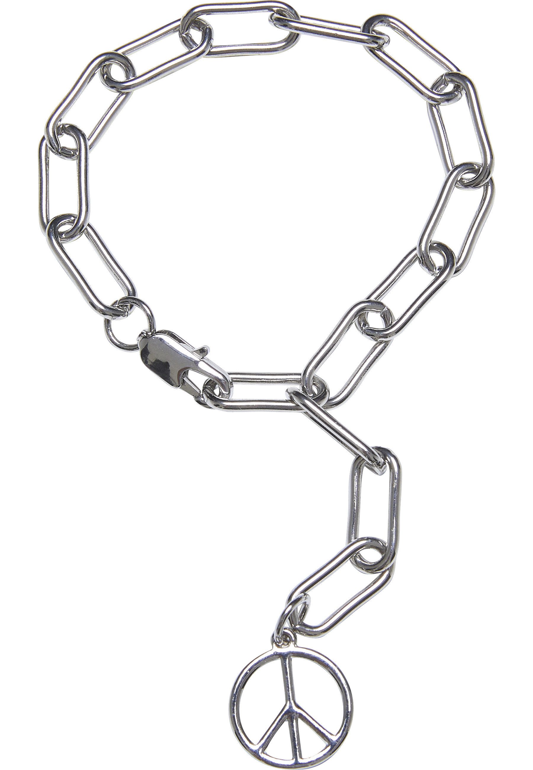 URBAN CLASSICS Armband Urban Classics Unisex Y Chain Peace Pendant Bracelet