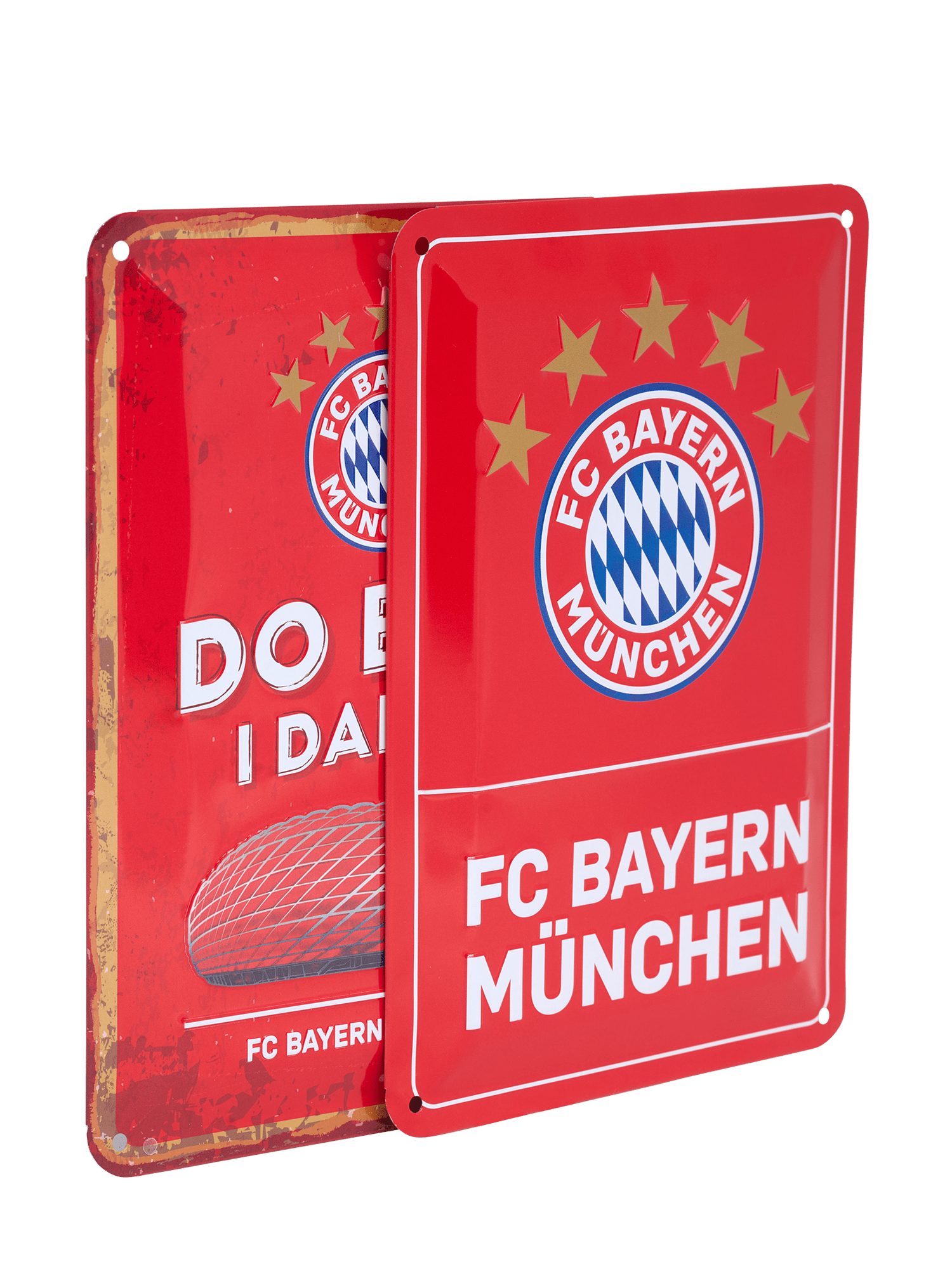 FC Bayern München Metallbild FC Bayern München Metallschild I Metallbild I 2er-Set I Rot