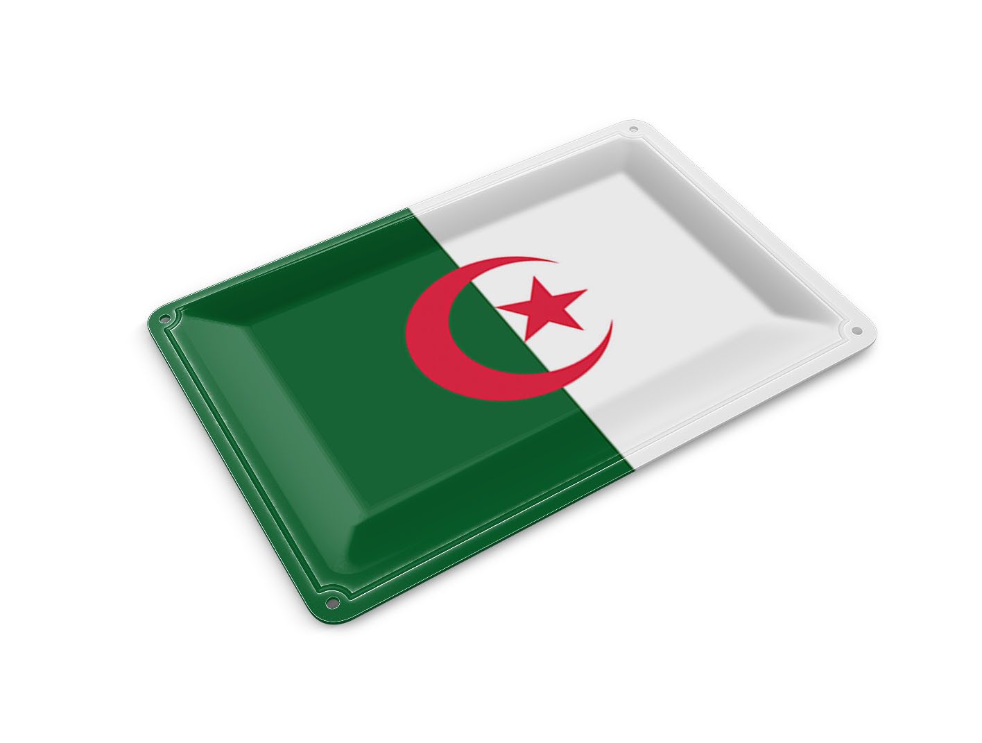 Femer GmbH Postkarte Flagge Algeriens 14x10 cm Flag of Algeria, unfrankiert